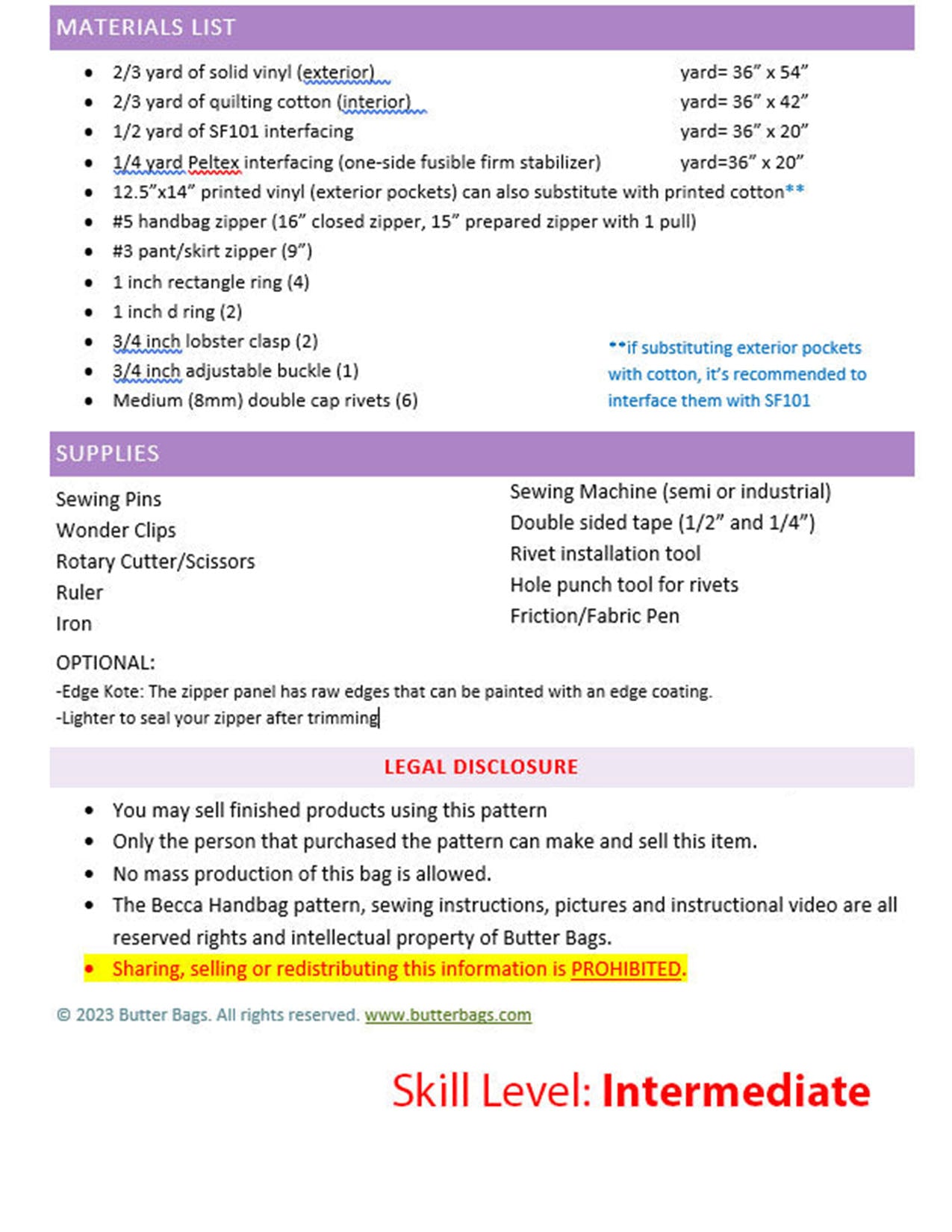 The Becca Handbag- Digital Pattern