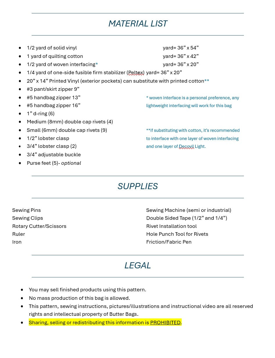 Leilani Handbag- Digital Pattern