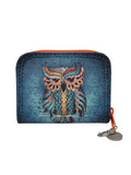 Midnight Owl Mini Zip Around Wallet