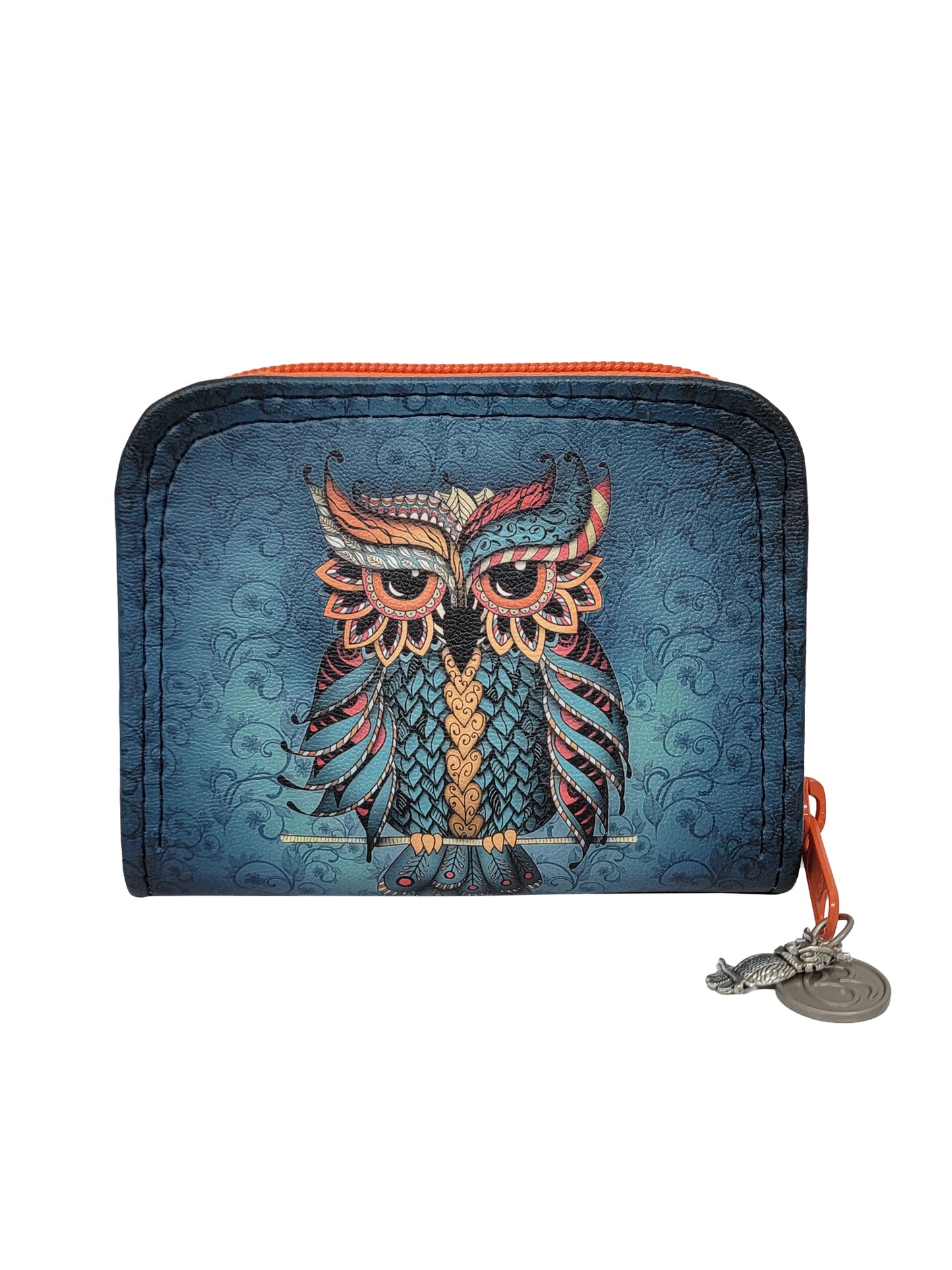 Midnight Owl Mini Zip Around Wallet