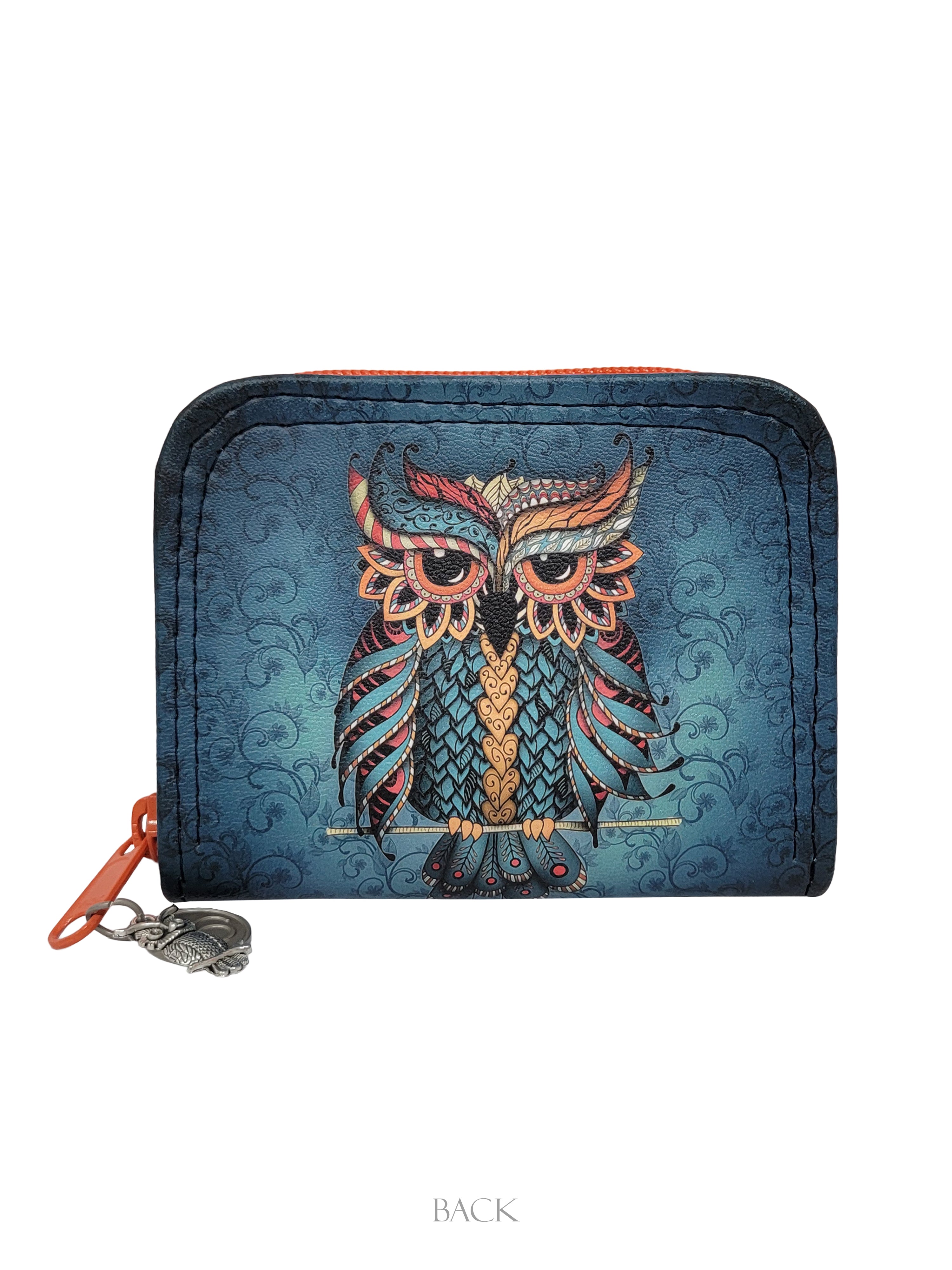 Midnight Owl Mini Zip Around Wallet