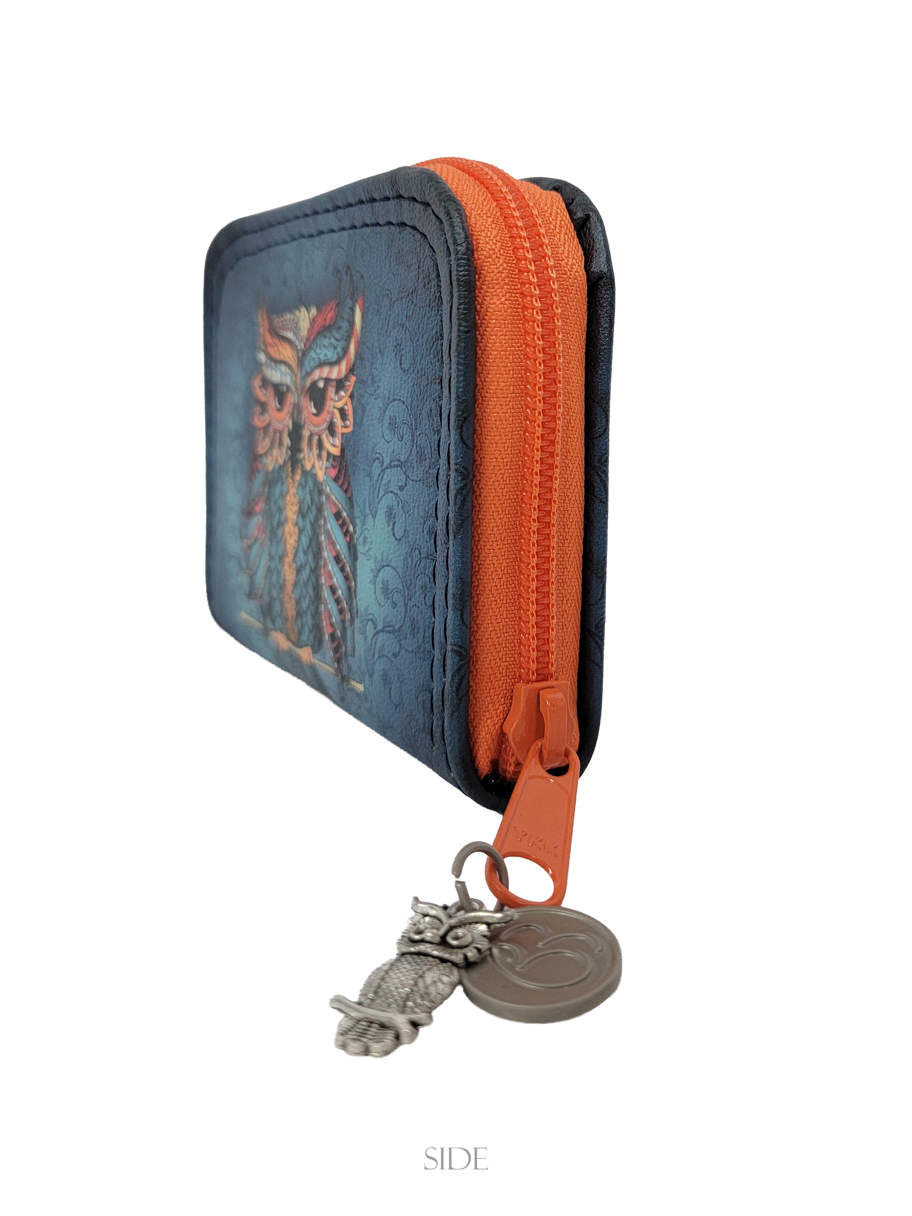Midnight Owl Mini Zip Around Wallet