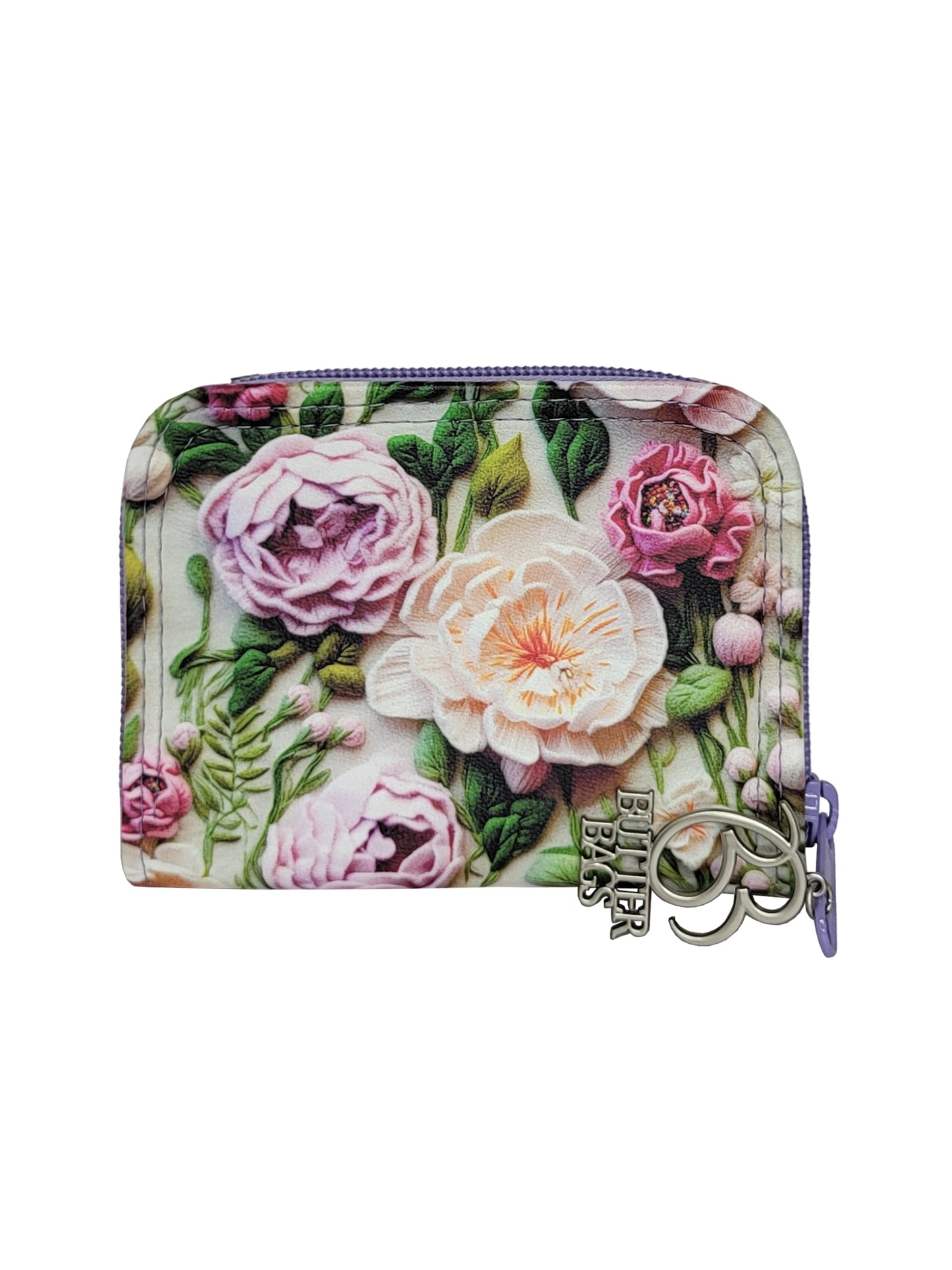 Flower Garden Mini Zip Around Wallet