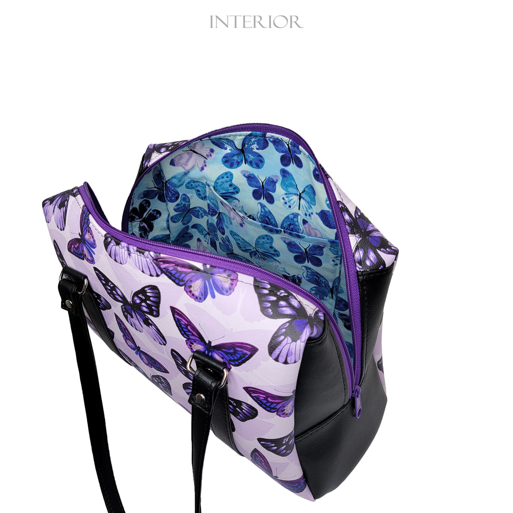 Purple Butterfly Colette Handbag