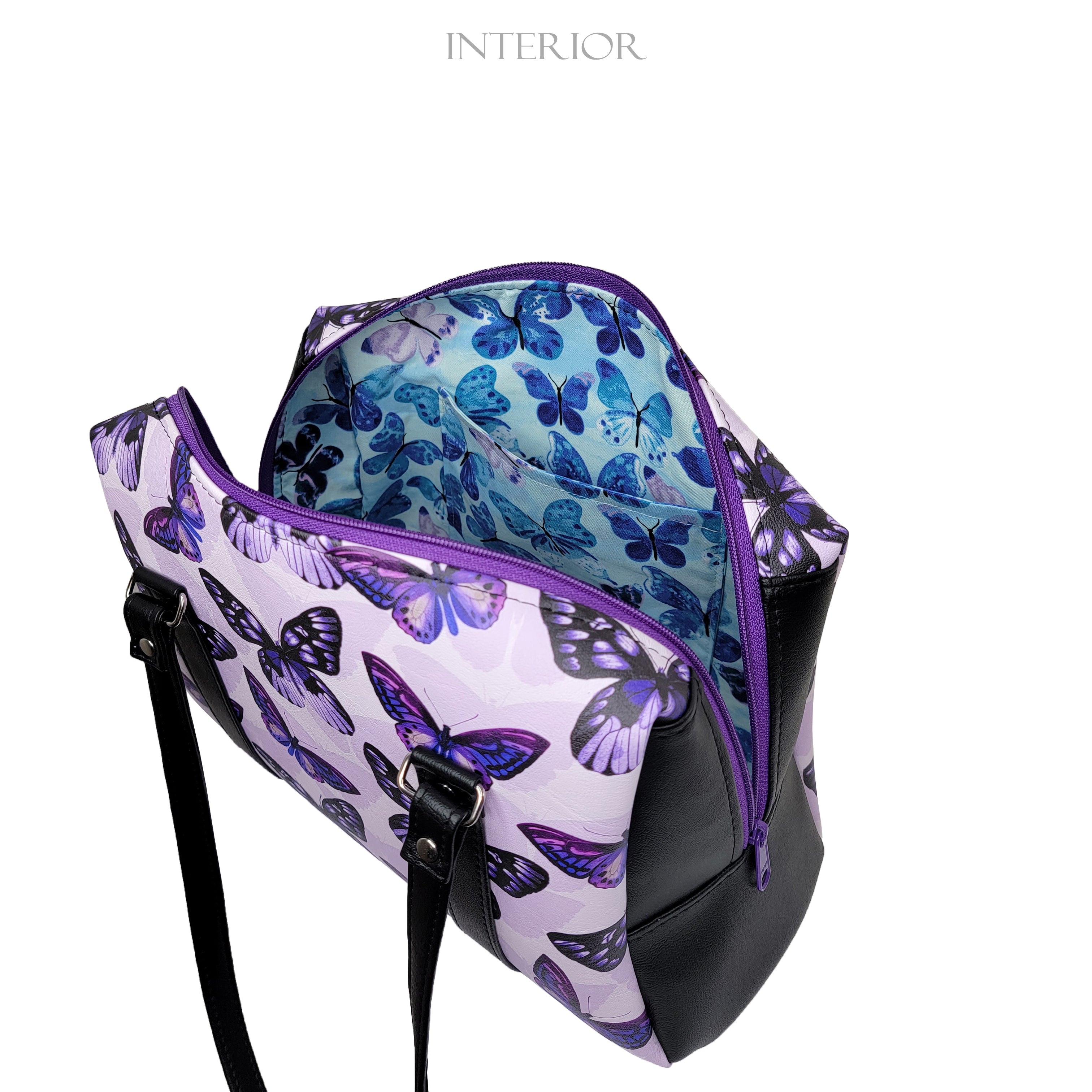 Purple Butterfly Colette Handbag