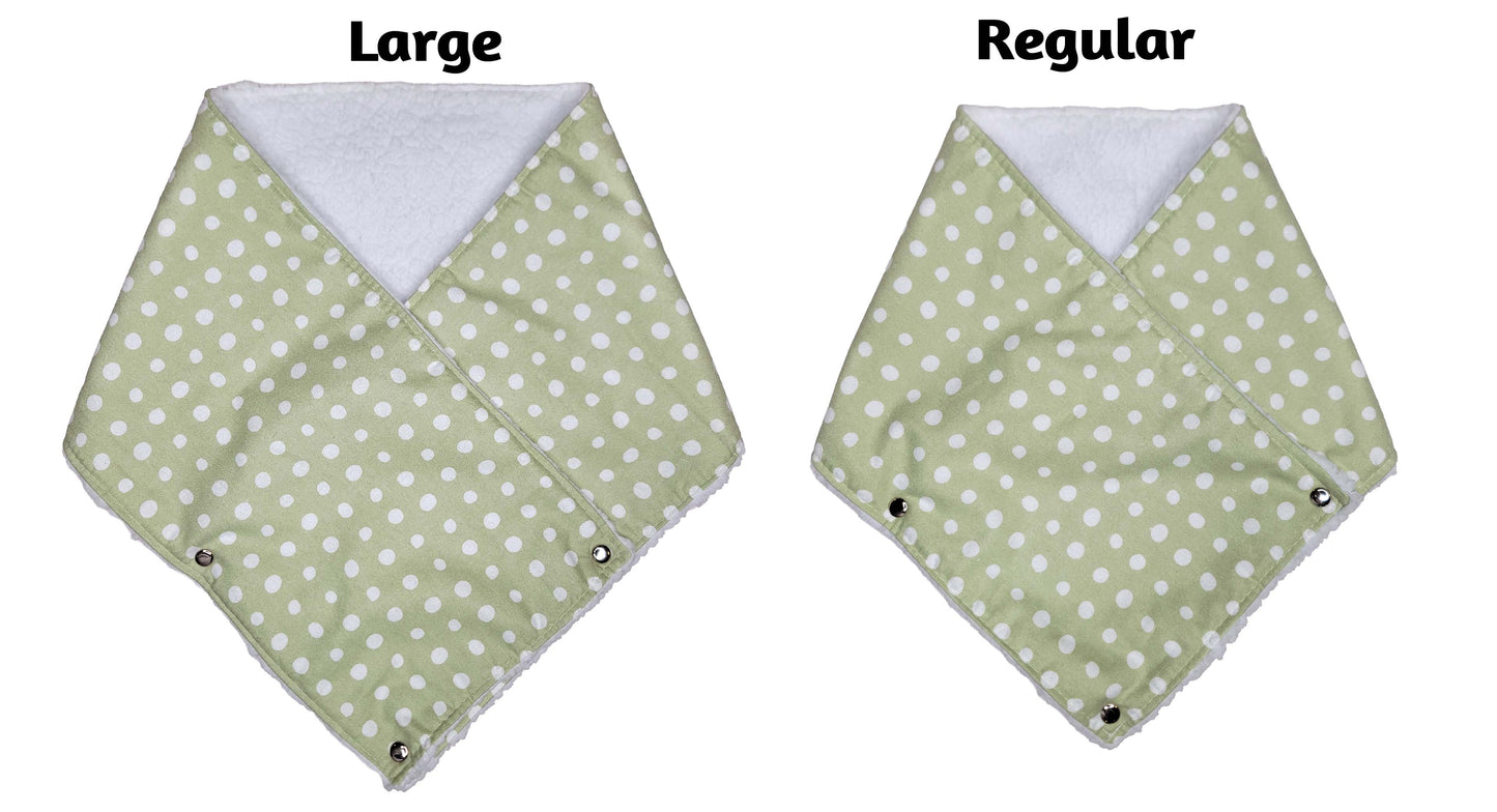 Pastel Green Polka Mini Scarf