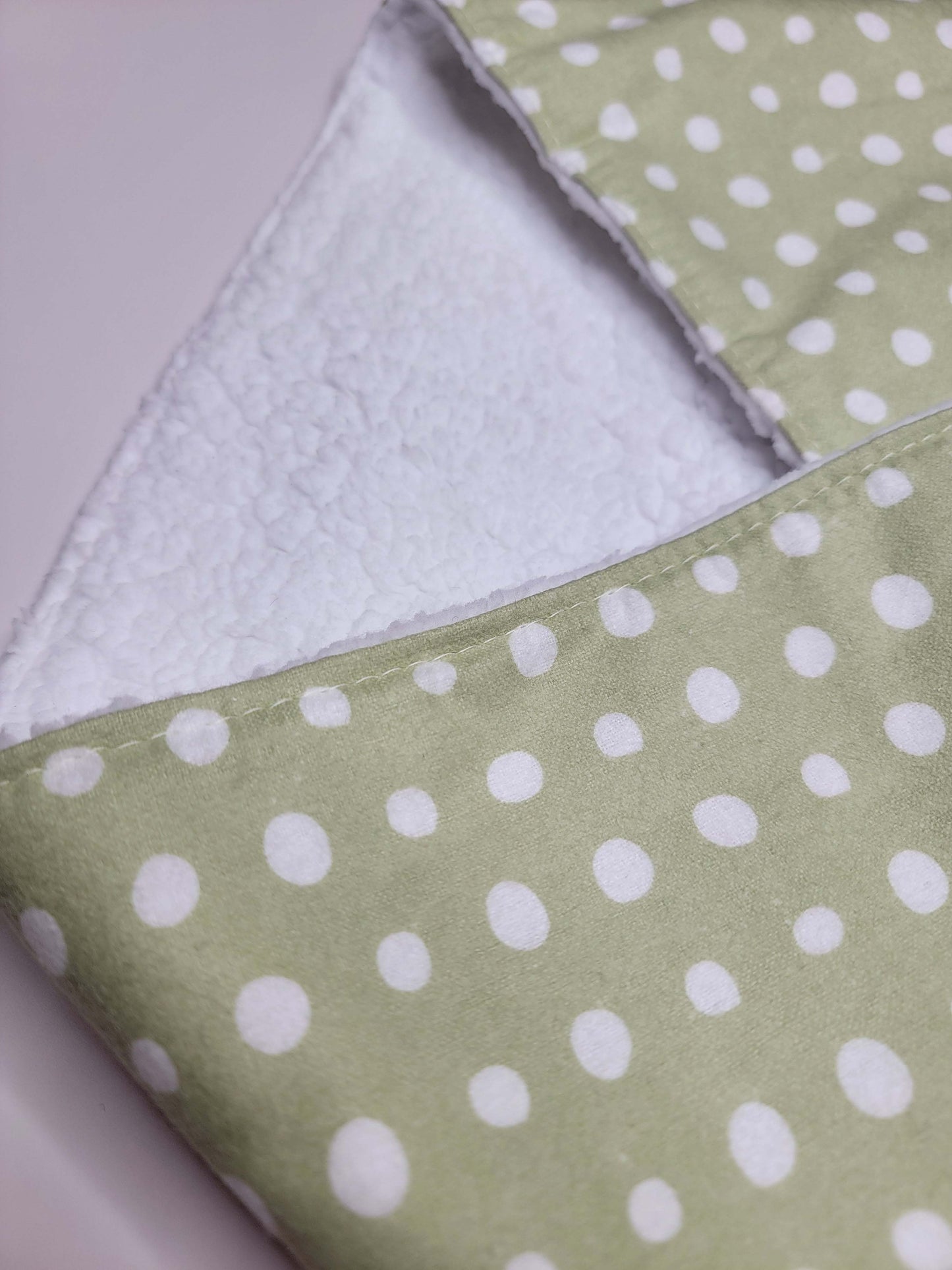 Pastel Green Polka Mini Scarf