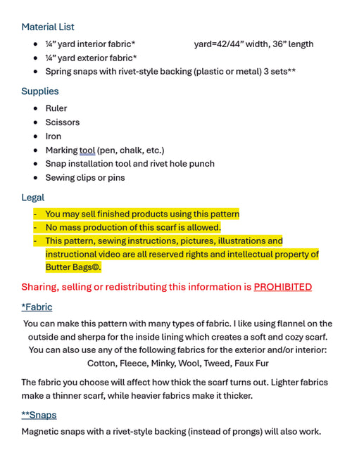 A Cozy Cuddle- Reversible Mini Scarf (Digital Pattern)