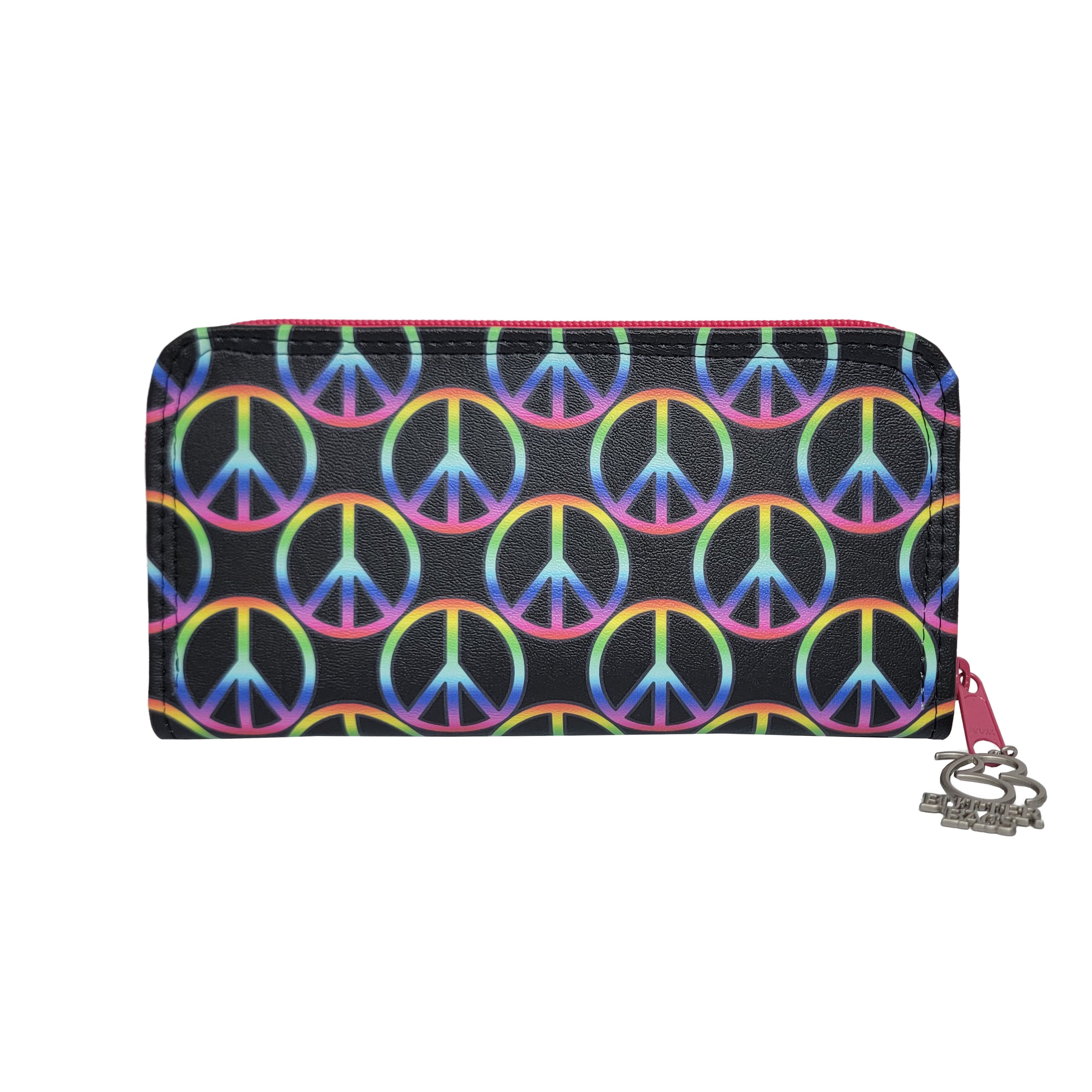 Peace Signs Zip Around Wallet