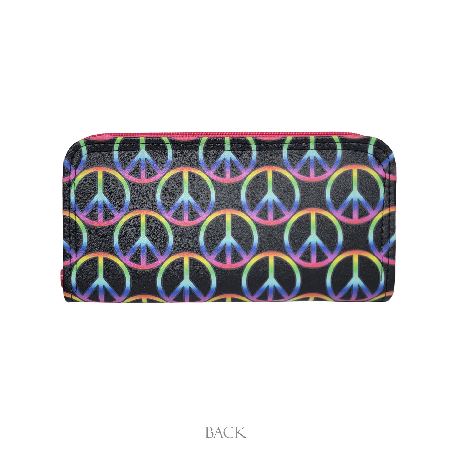 Peace Signs Zip Around Wallet