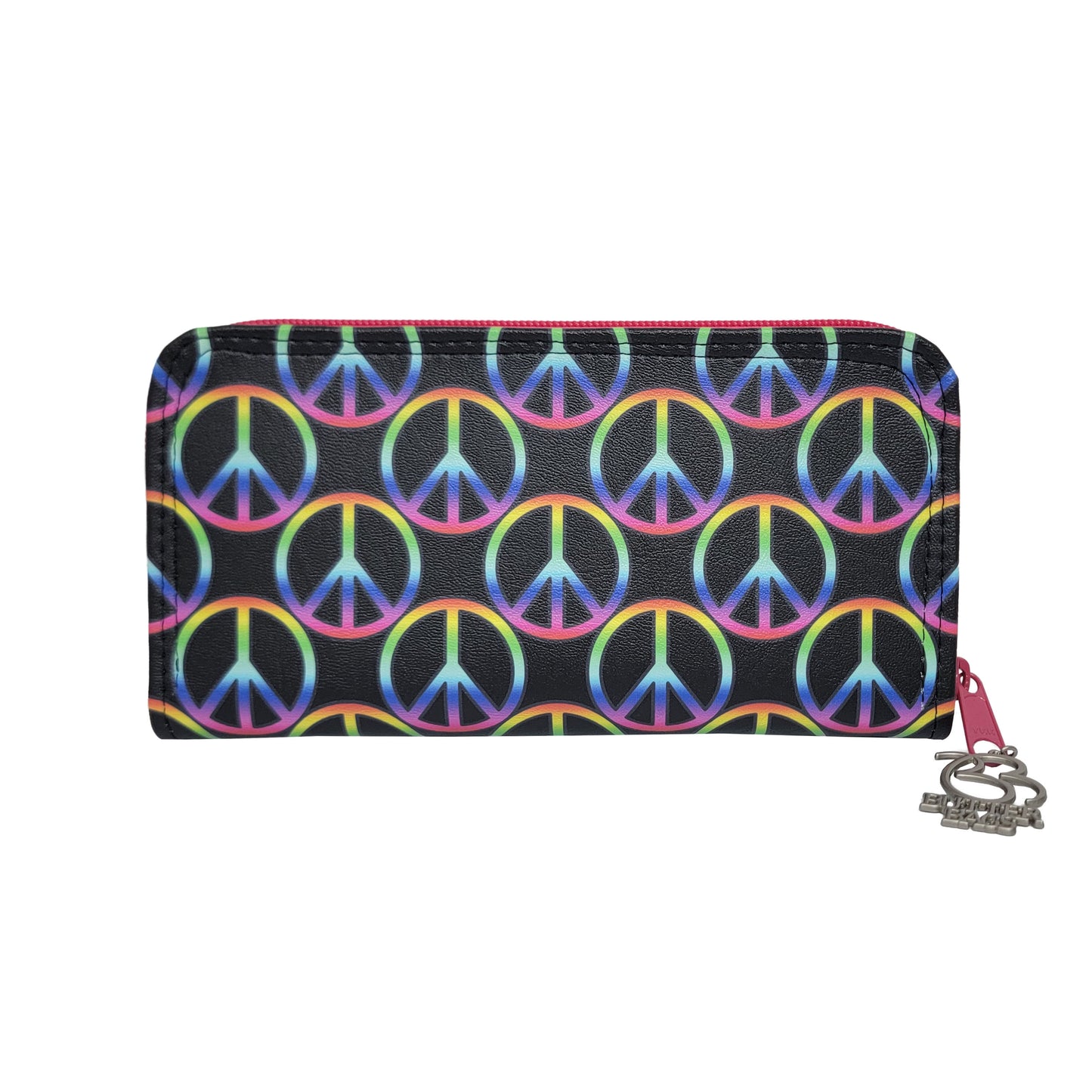 Peace Signs Zip Around Wallet