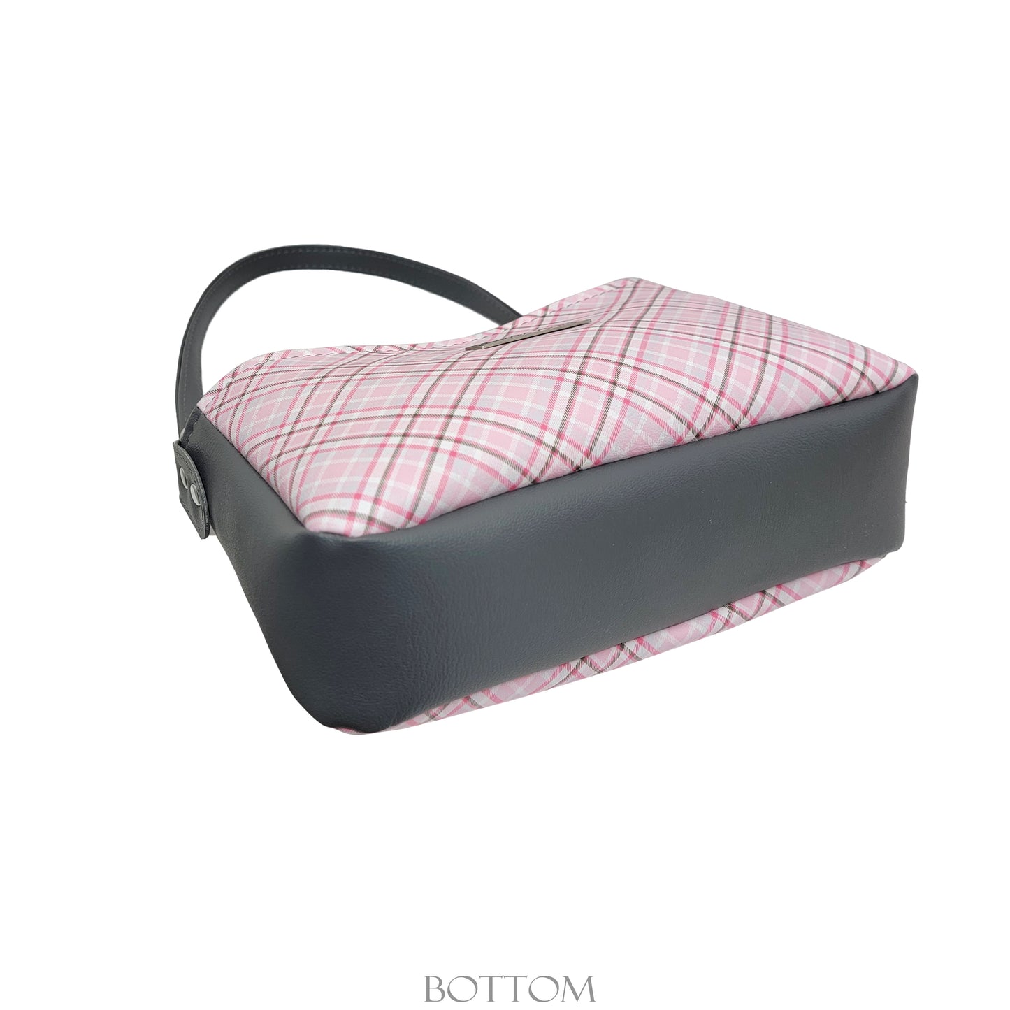 Pink & Grey Plaid Aries Crossbody Bag