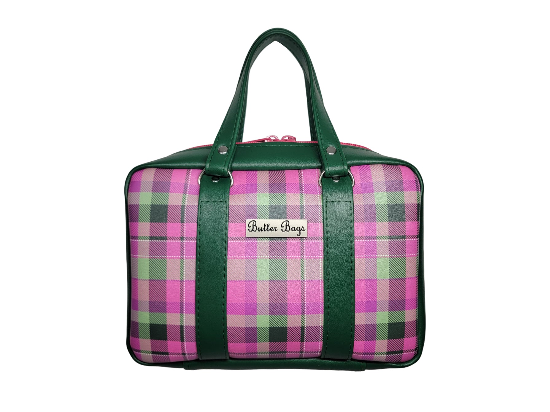 Pink & Green Plaid Bible Carrier