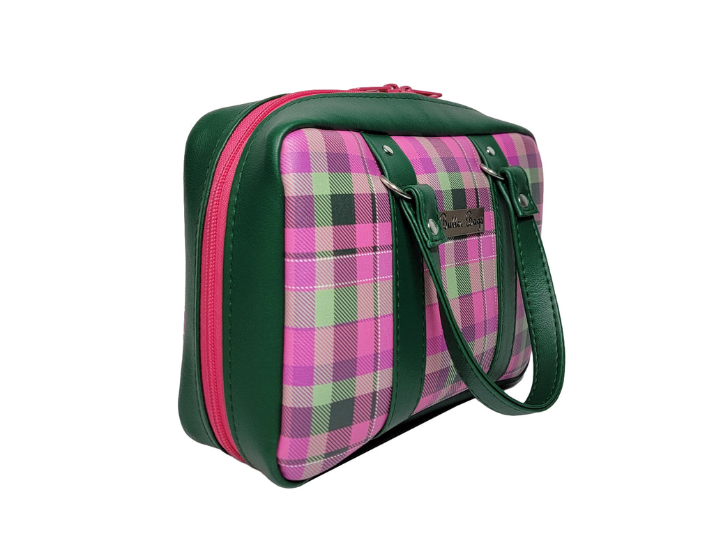 Pink & Green Plaid Bible Carrier