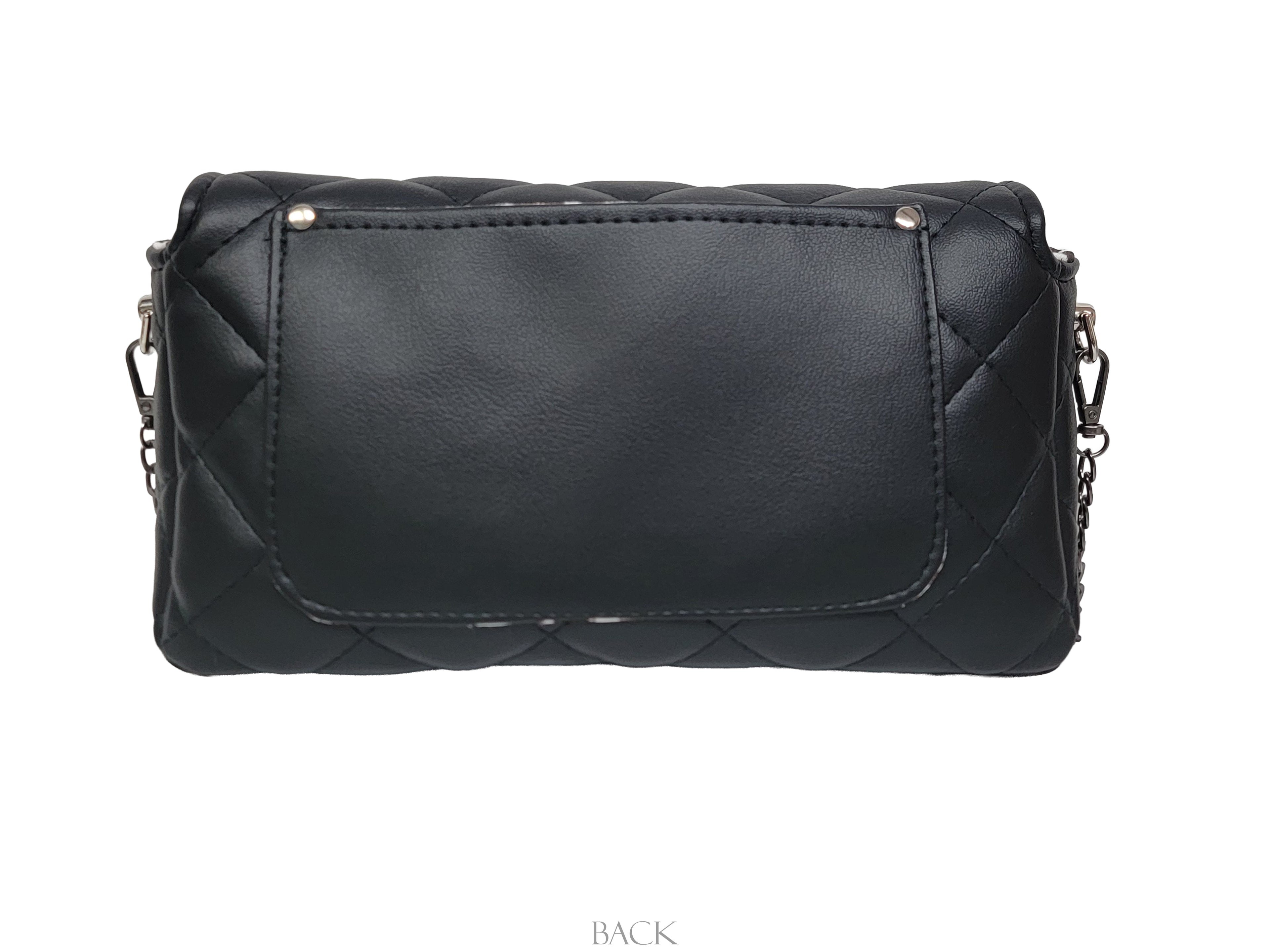 Black Quilted Crossbody