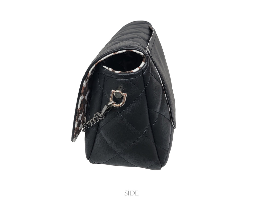 Black Quilted Crossbody