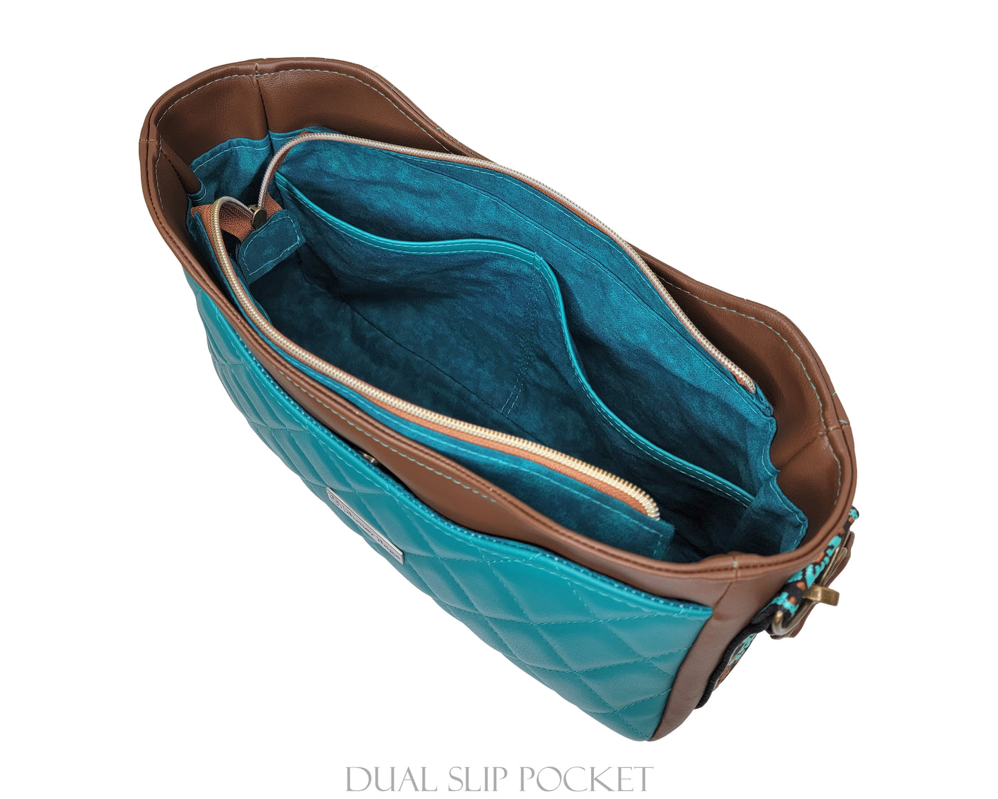 Brown/Teal Quilted Kiana- Specialty