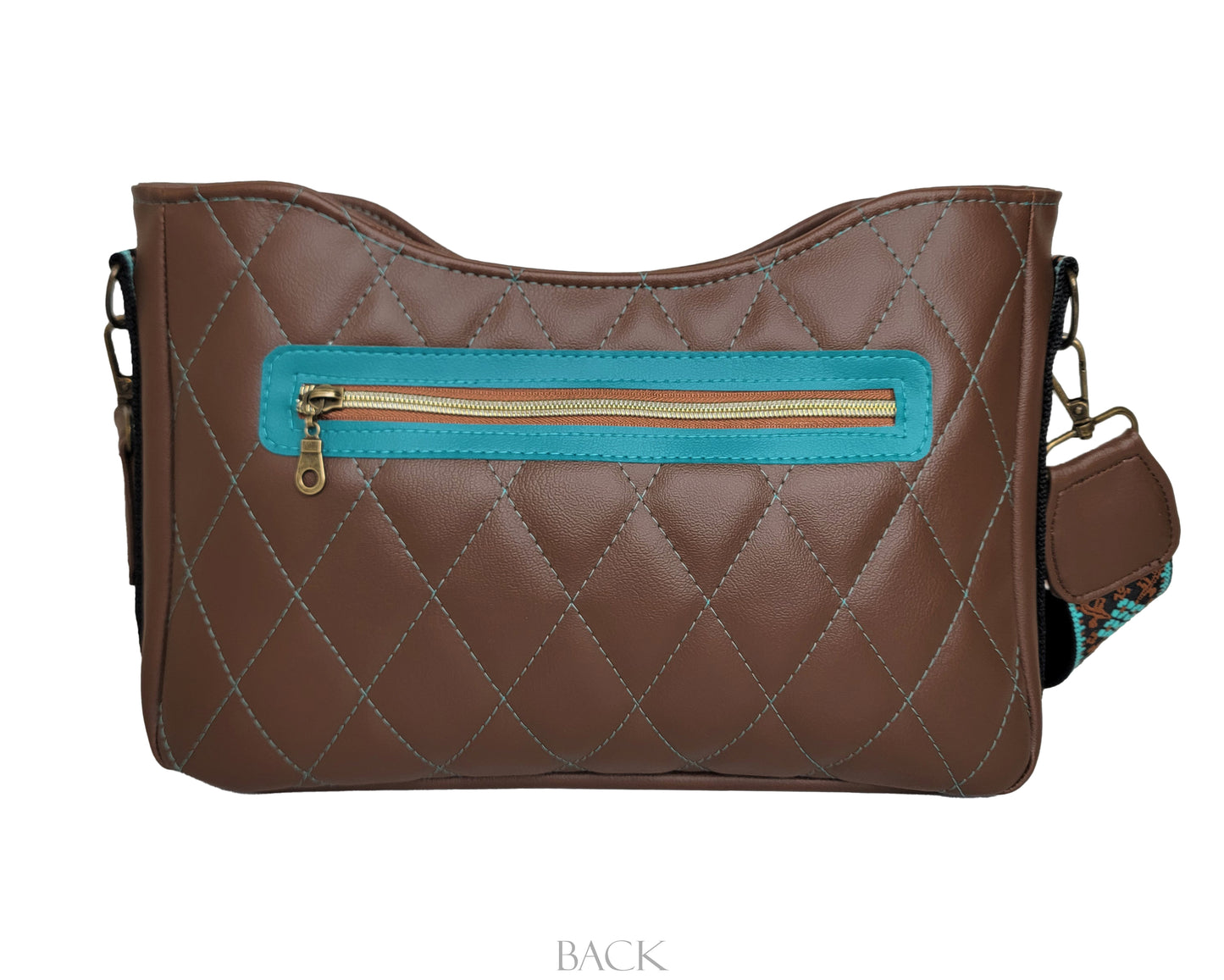 Brown/Teal Quilted Kiana- Specialty