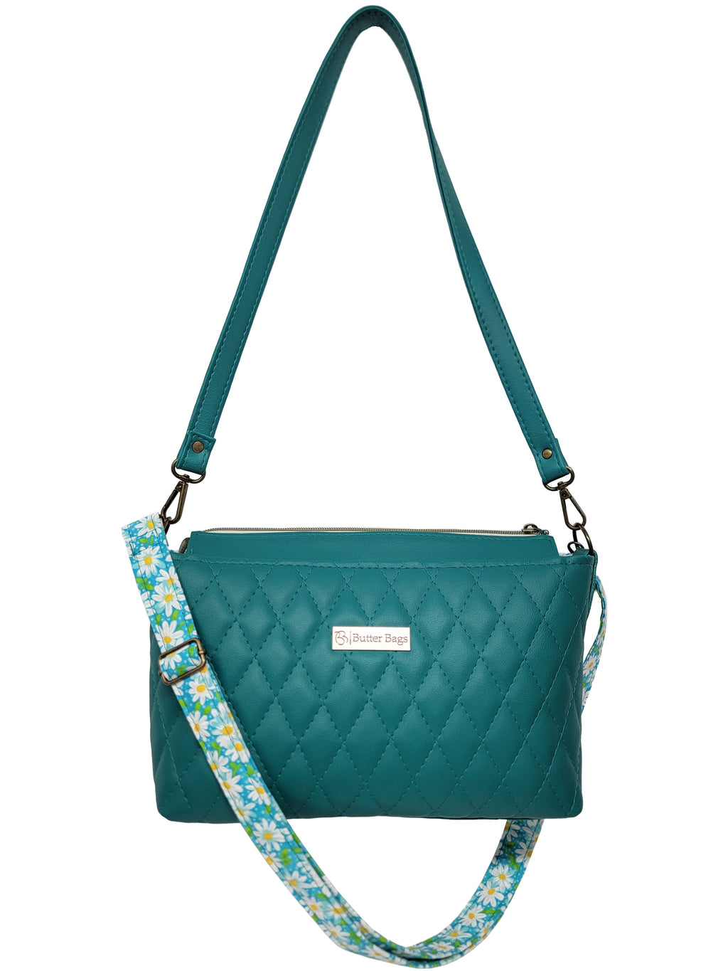 Teal Quilted Tote