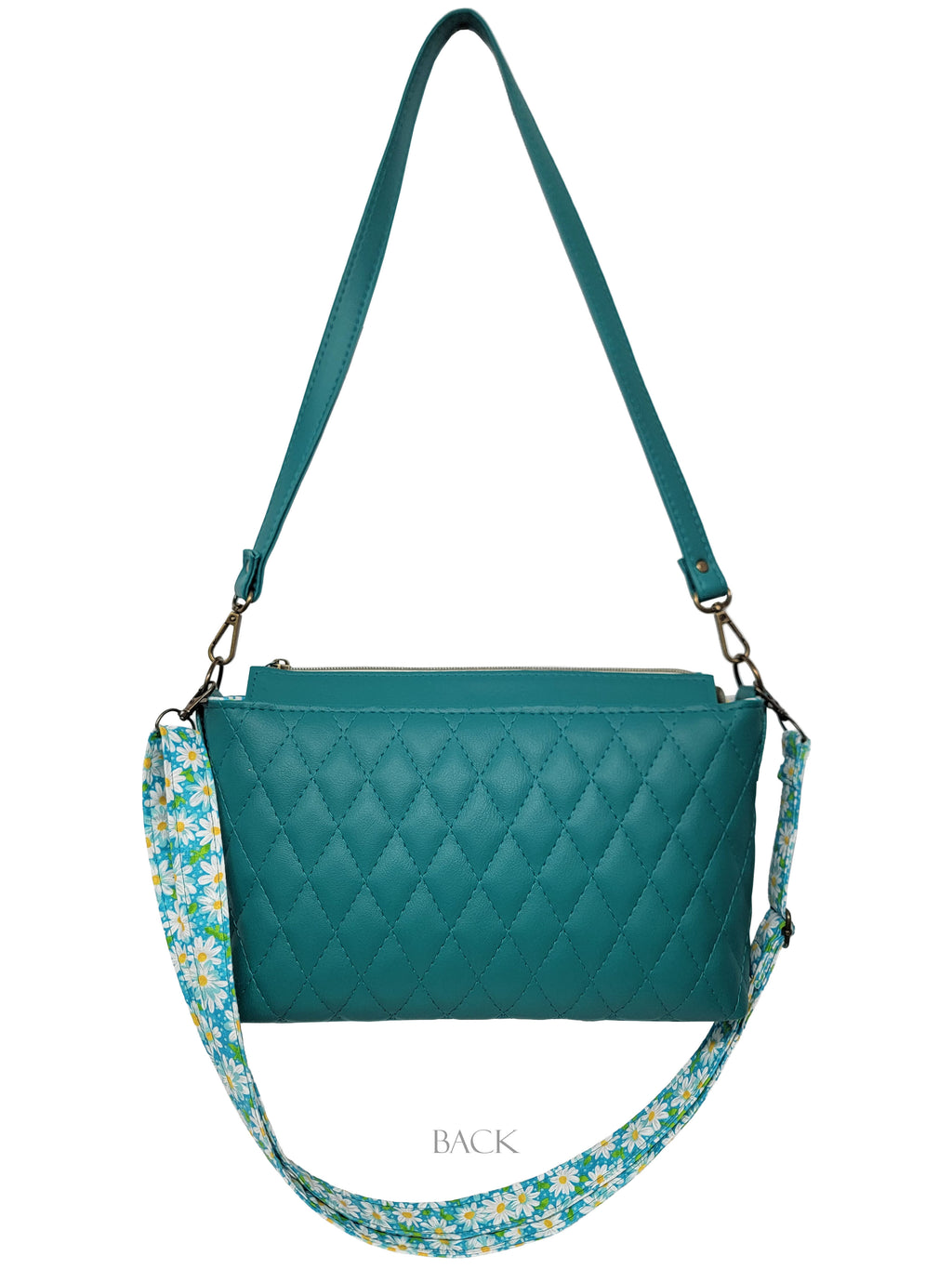 Teal Quilted Tote