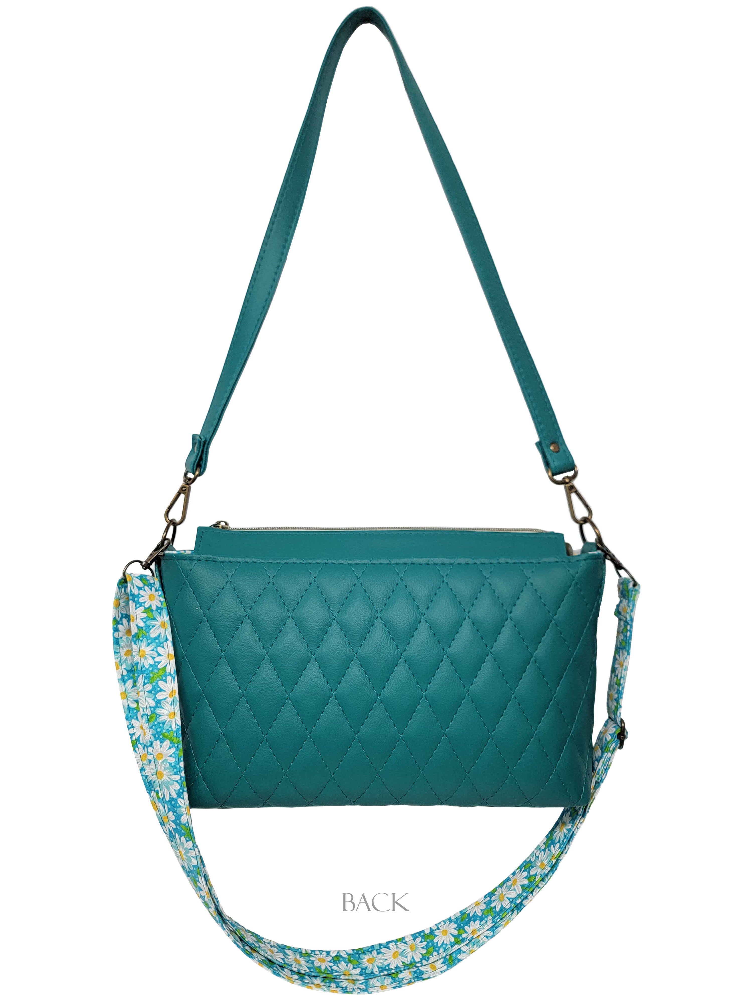 Teal Quilted Tote