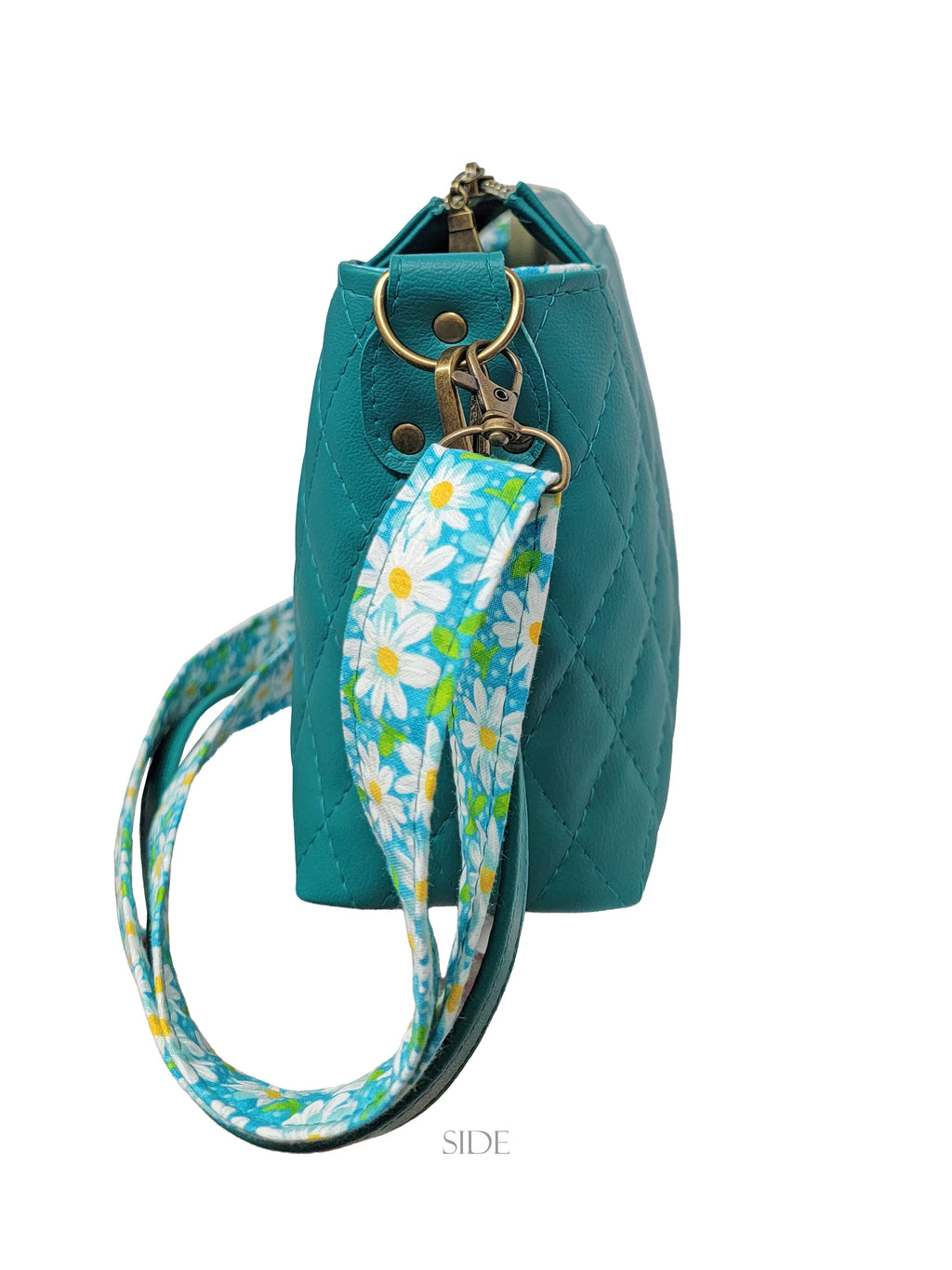Teal Quilted Tote