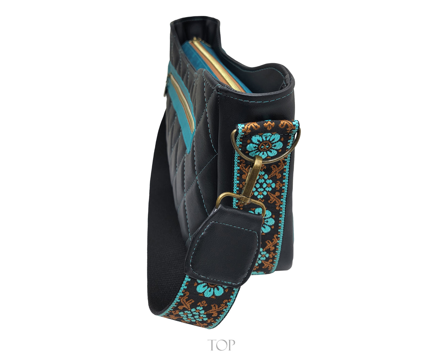 Black/Teal Quilted Kiana- Specialty