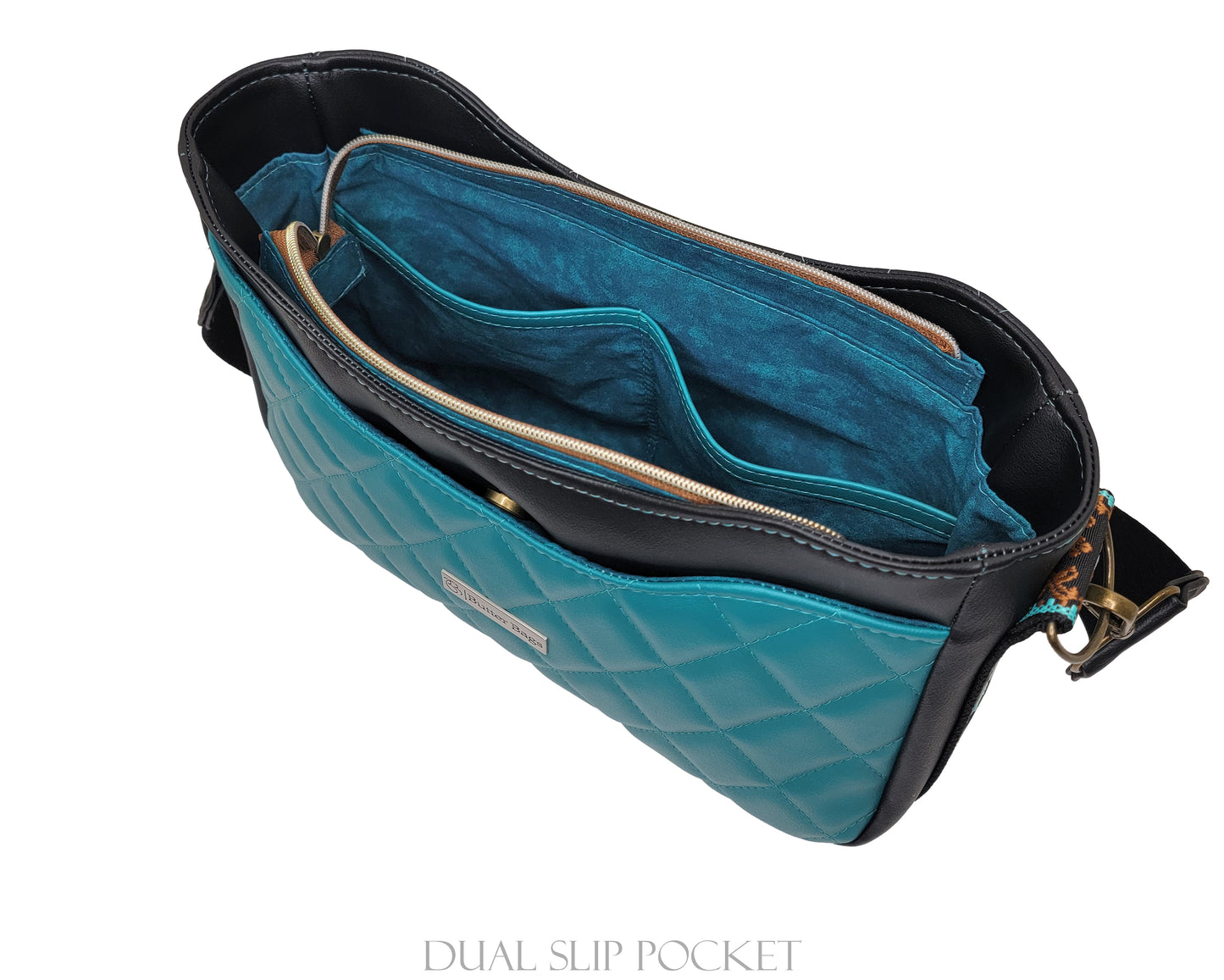 Black/Teal Quilted Kiana- Specialty