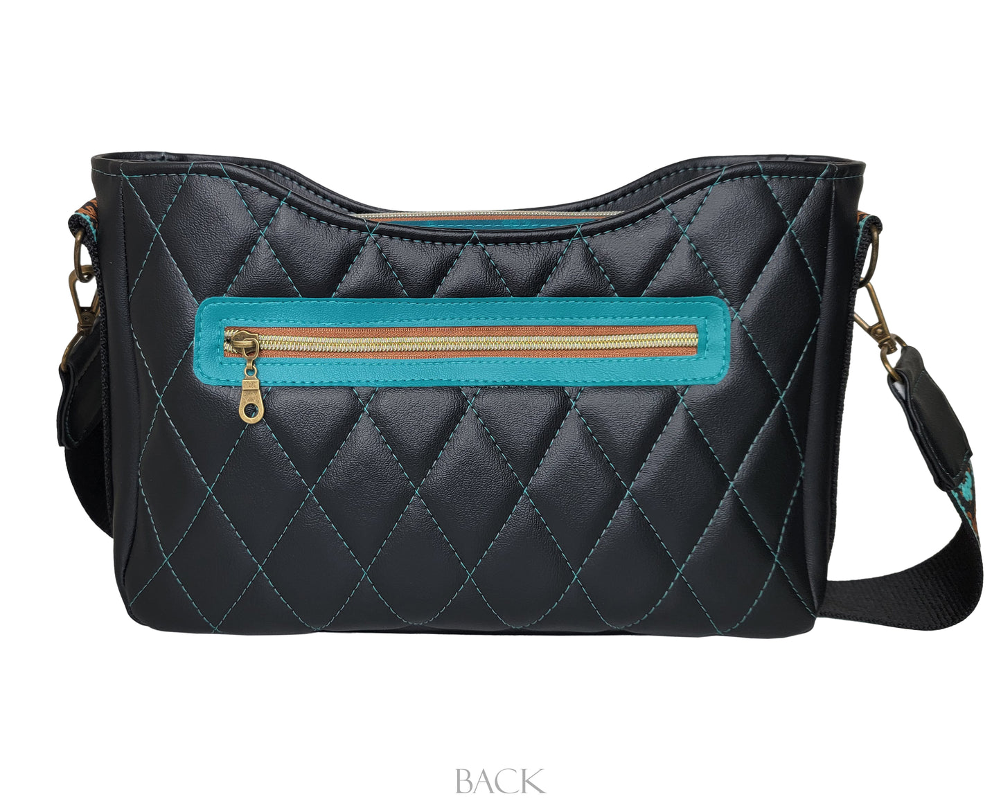 Black/Teal Quilted Kiana- Specialty