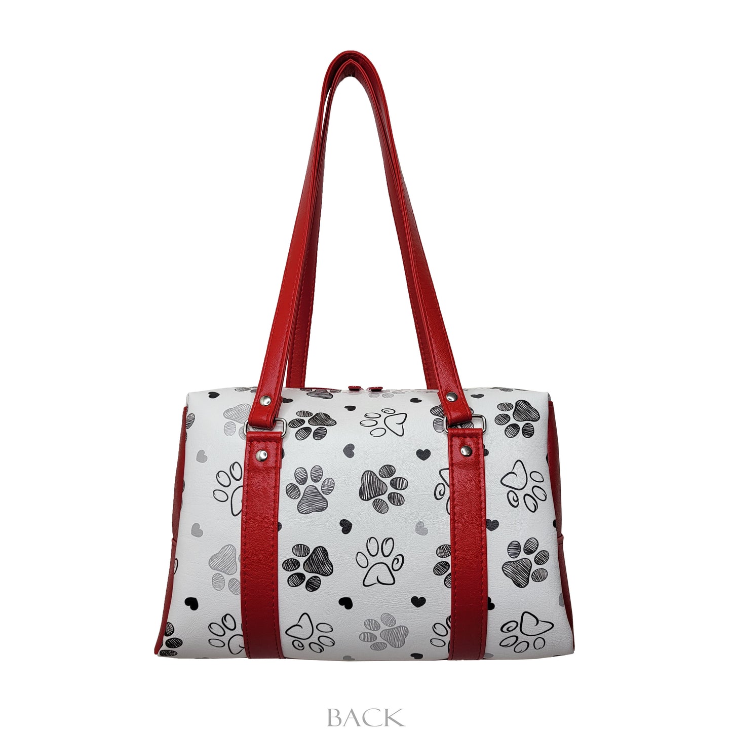 Paw Print Colette Handbag (red)