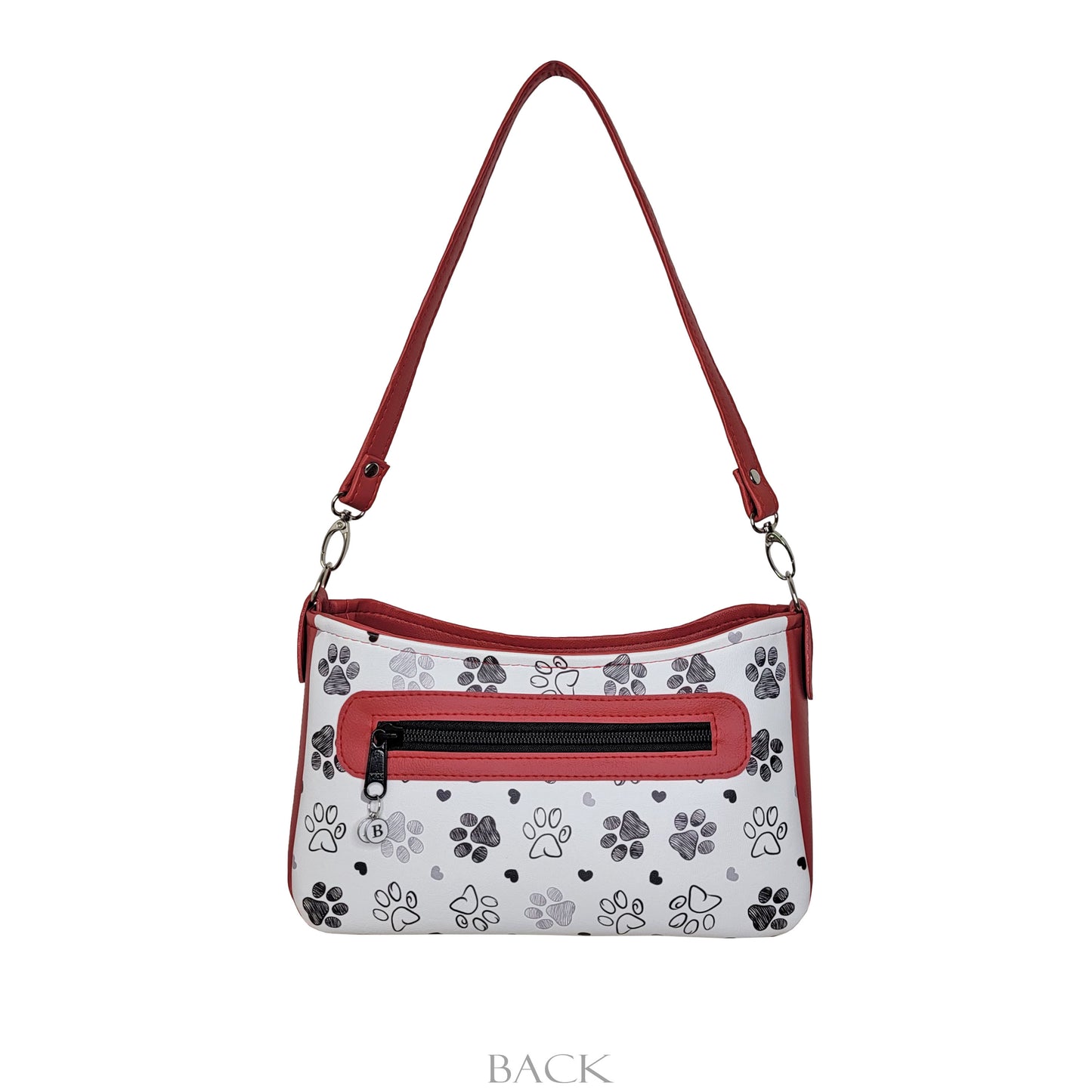 Paw Print Aries Crossbody Bag (red)