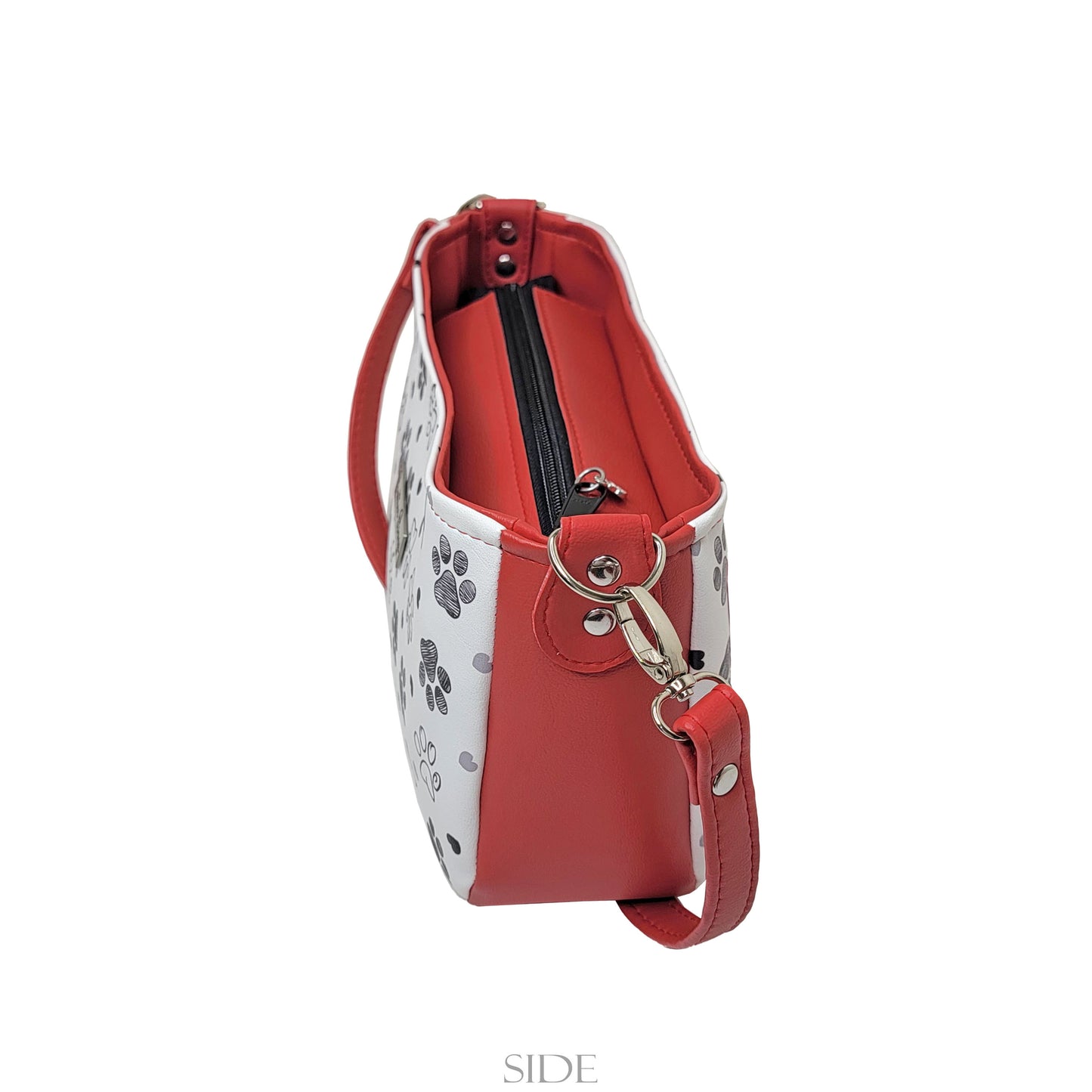 Paw Print Aries Crossbody Bag (red)