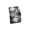 Passport Holder- Skulls & White Roses