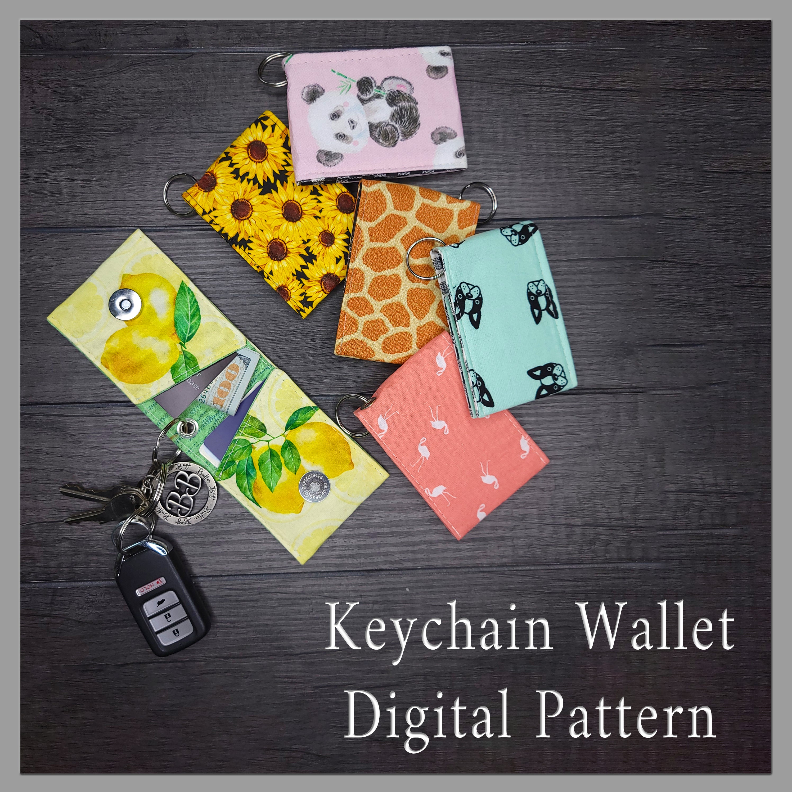 Keychain Wallet- Digital Pattern