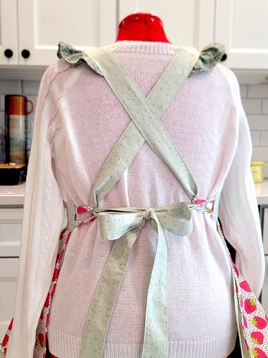 Strawberry Vintage Ruffle Pinafore Apron