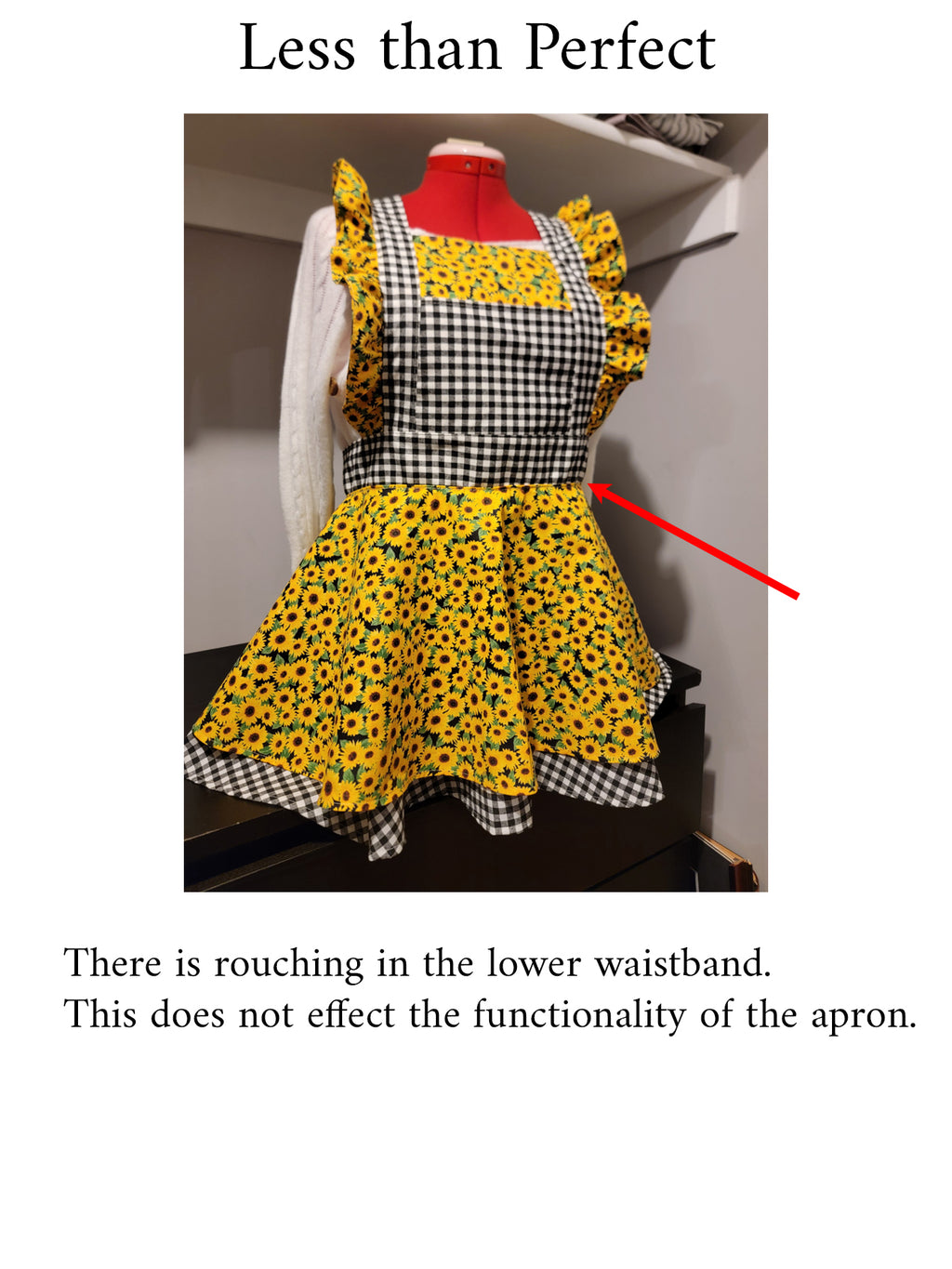 Sunflower Vintage Ruffle Pinafore Apron