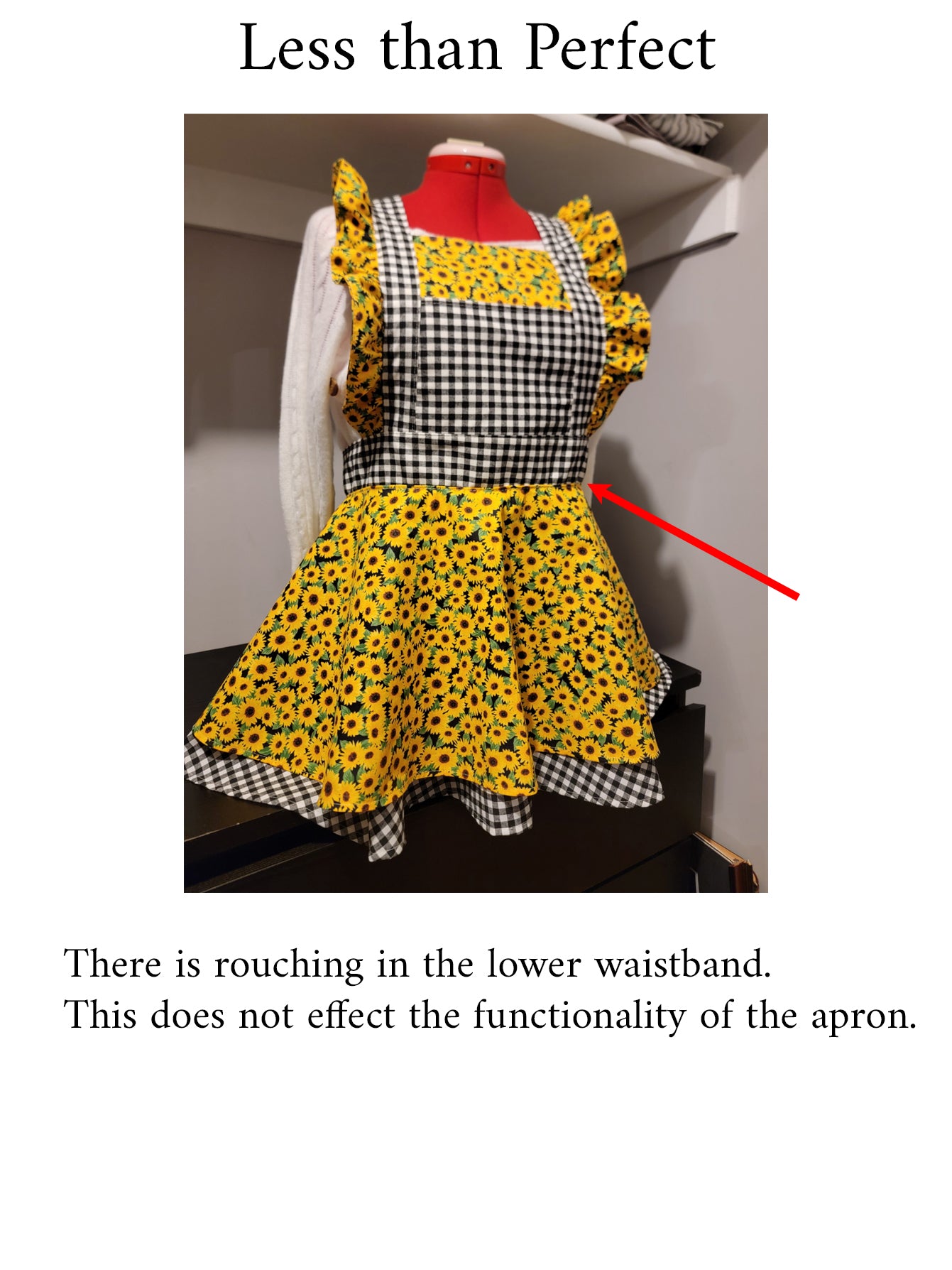 Sunflower Vintage Ruffle Pinafore Apron