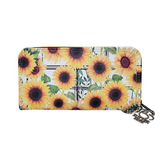 Sunflower Zip Around Wallet