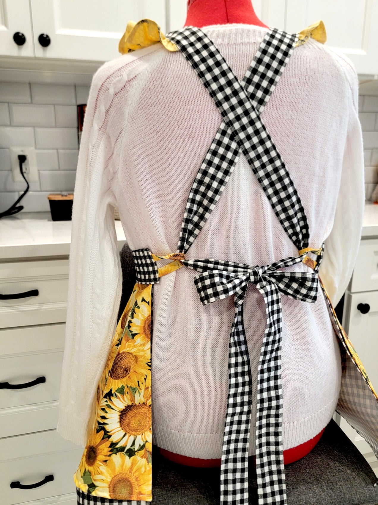 Sunflower Vintage Ruffle Pinafore Apron