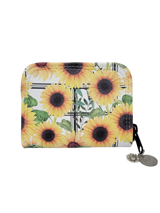 Sunflower Mini Zip Around Wallet