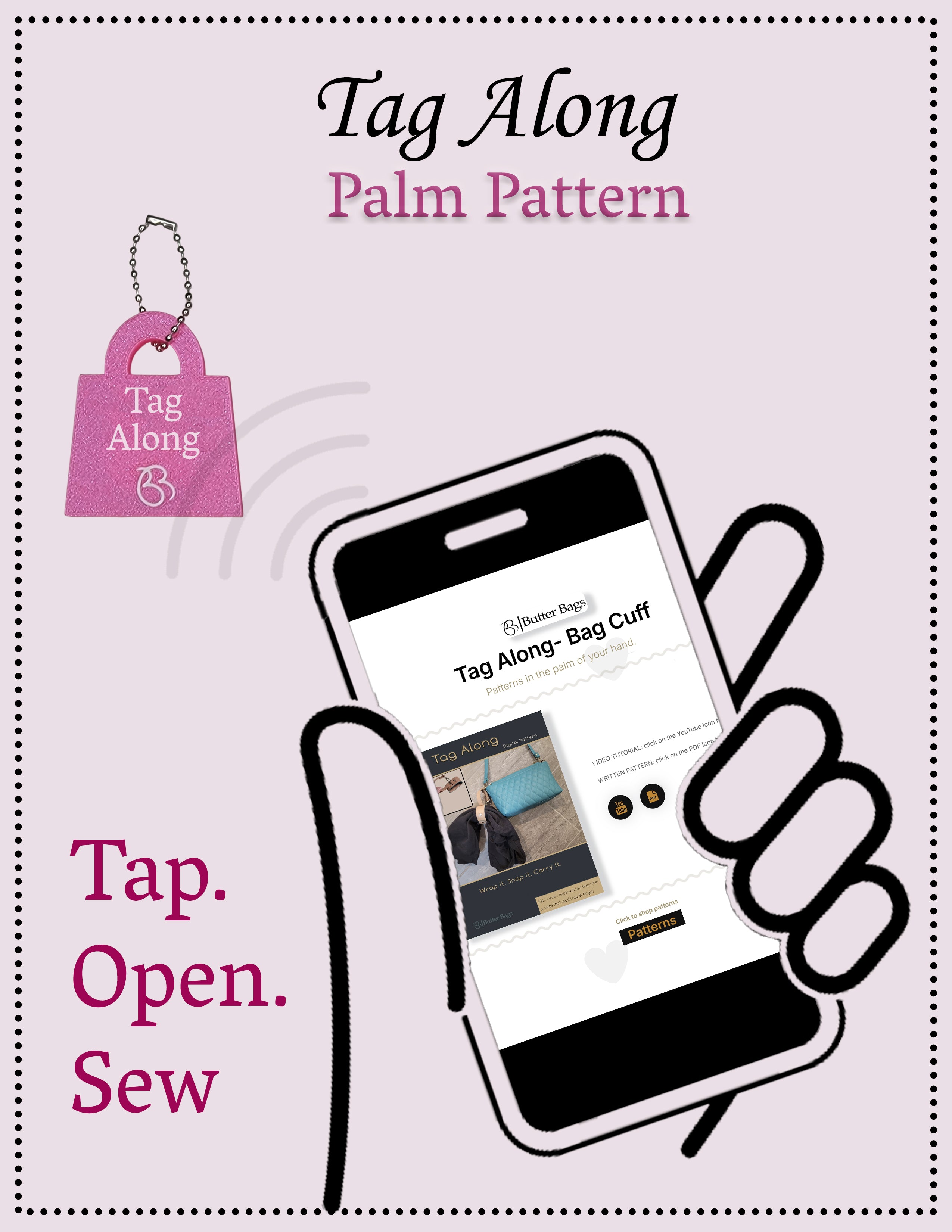 Tag Along - Palm Pattern