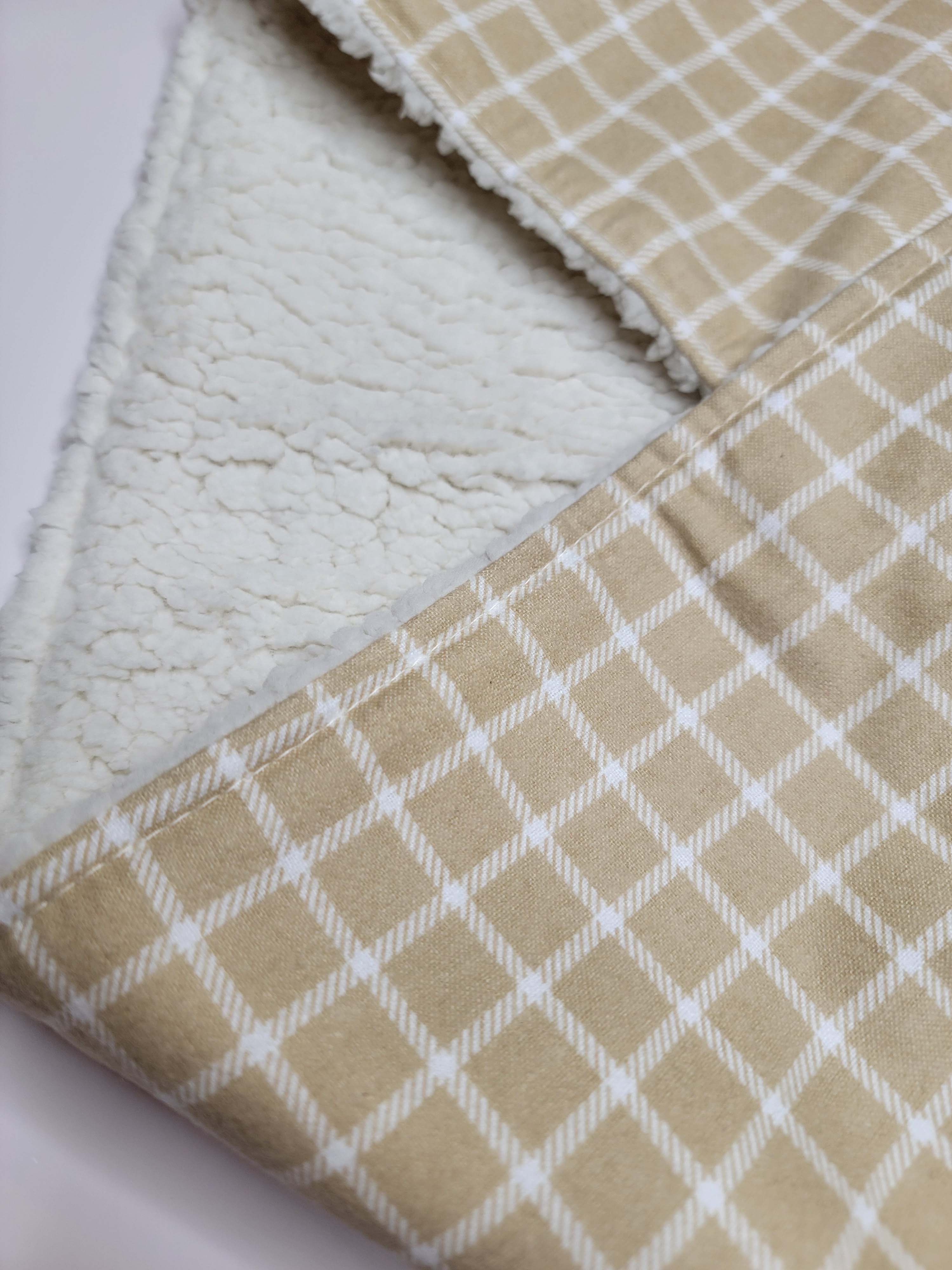 Tan Plaid Mini Scarf