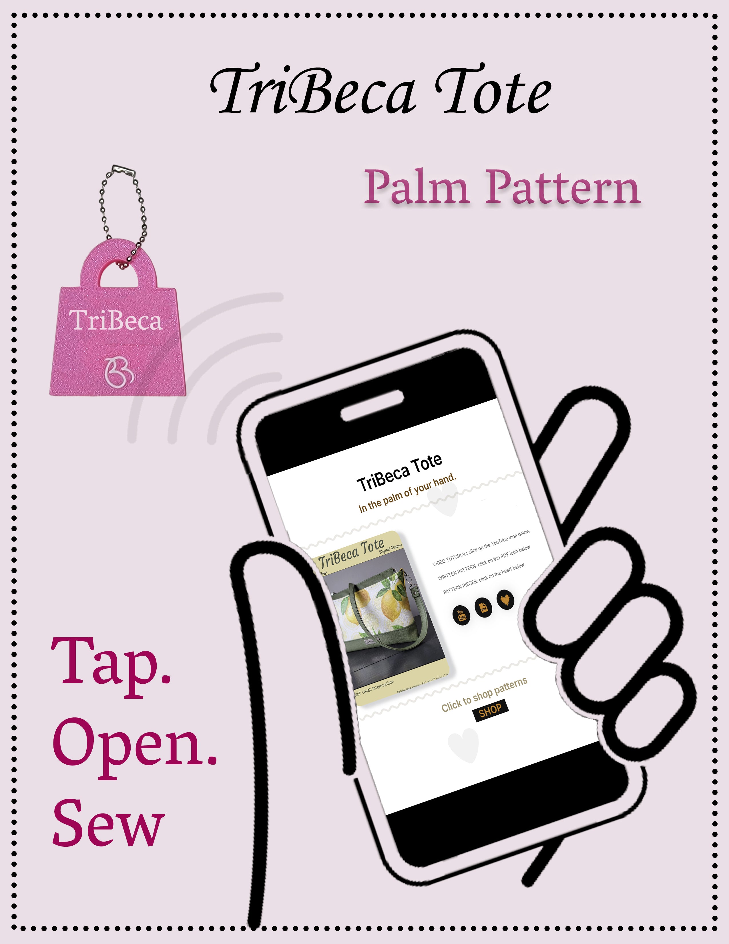 TriBeca Tote- Palm Pattern