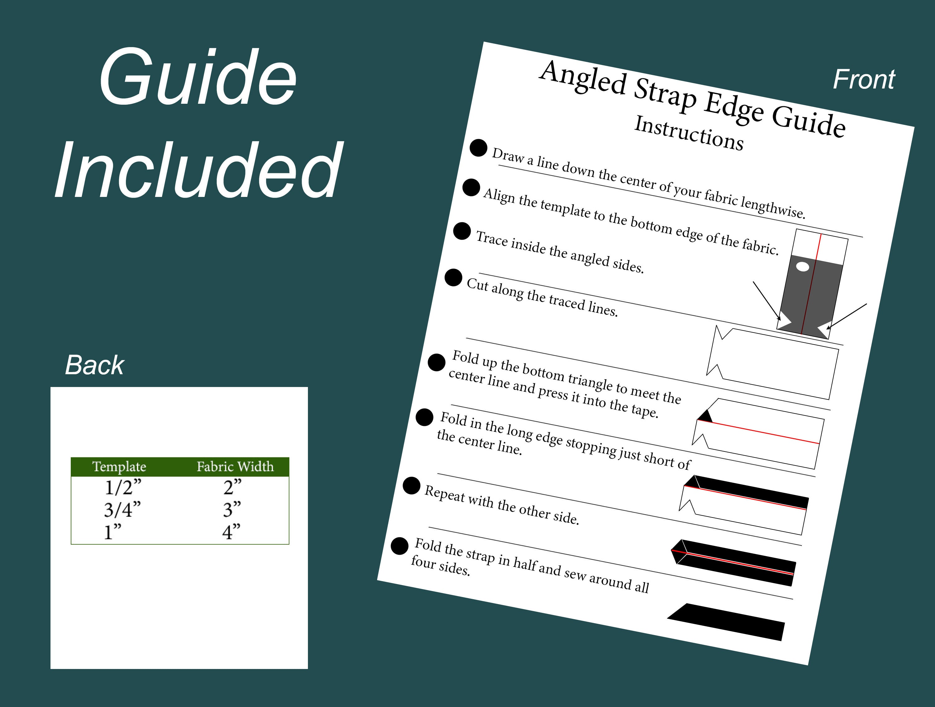 Angled Strap Edge Guide- Template Set (3)