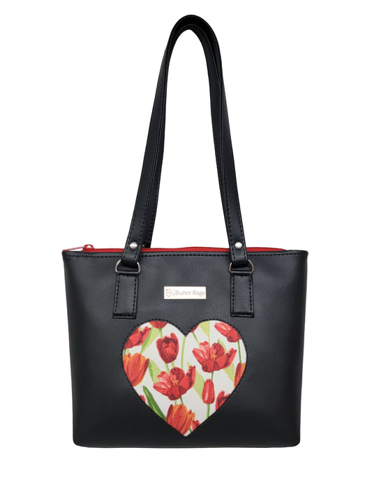 I 'Heart' Red Tulips- Little B (zipper closure)