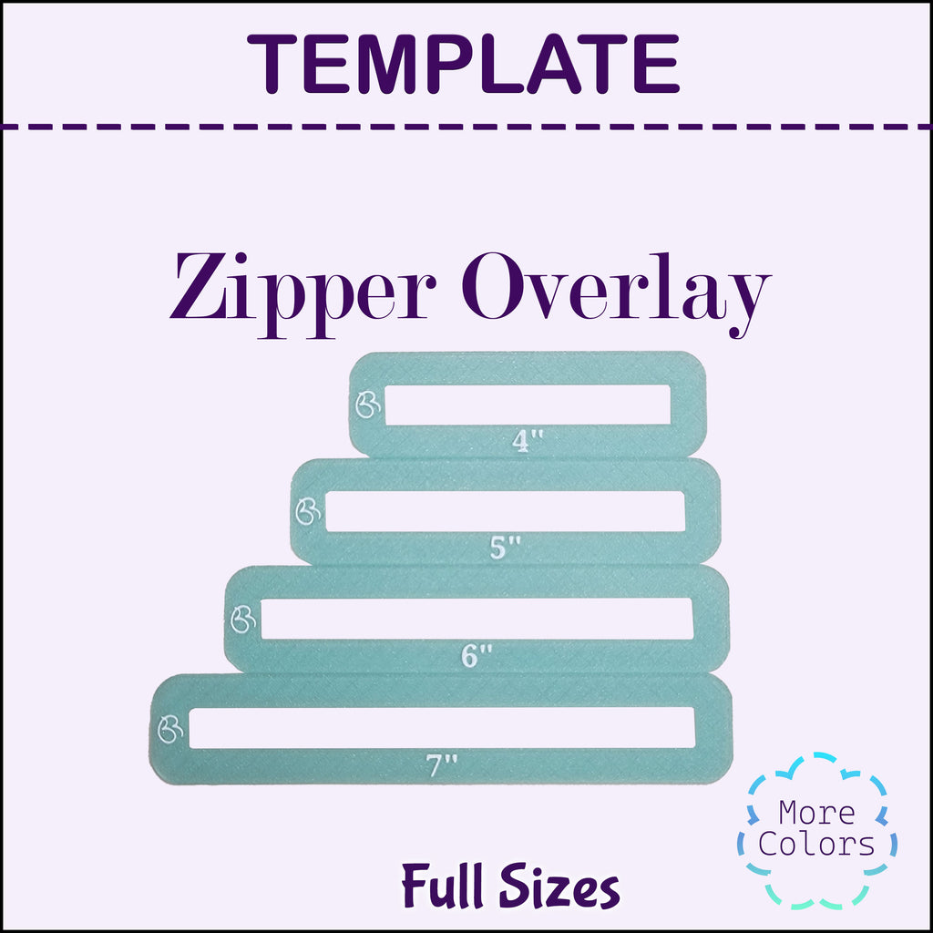 Oval- Zipper Overlay Templates- Full Sizes