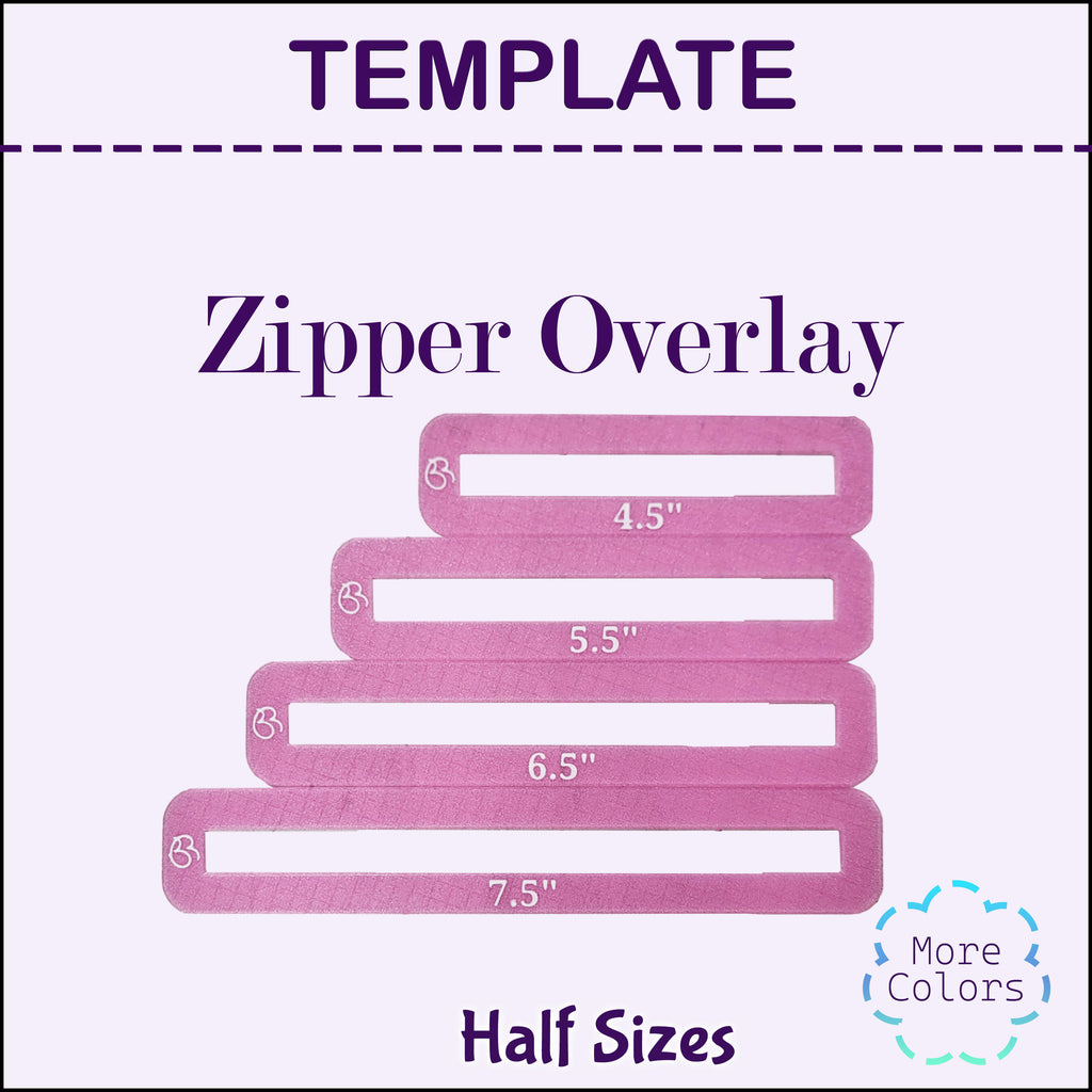 Oval- Zipper Overlay Templates- Half Sizes