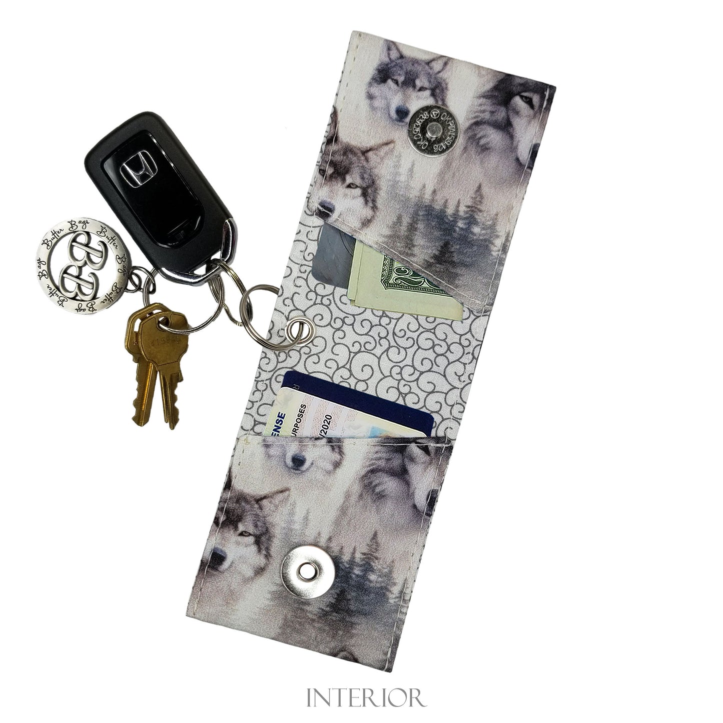 Wolves Keychain Wallet