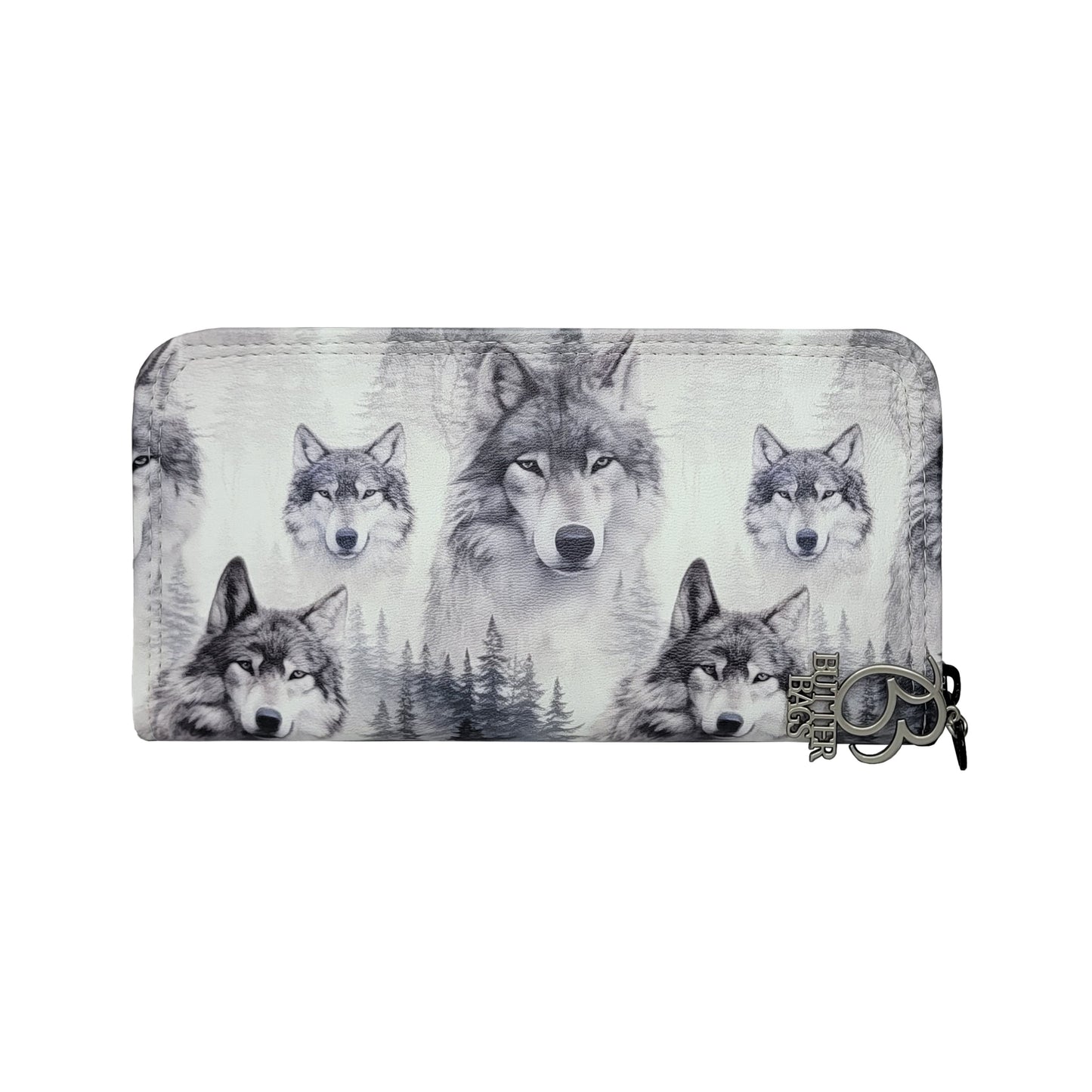 Wolves Zip Around Wallet