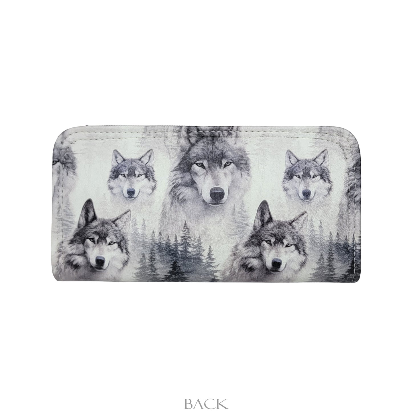 Wolves Zip Around Wallet